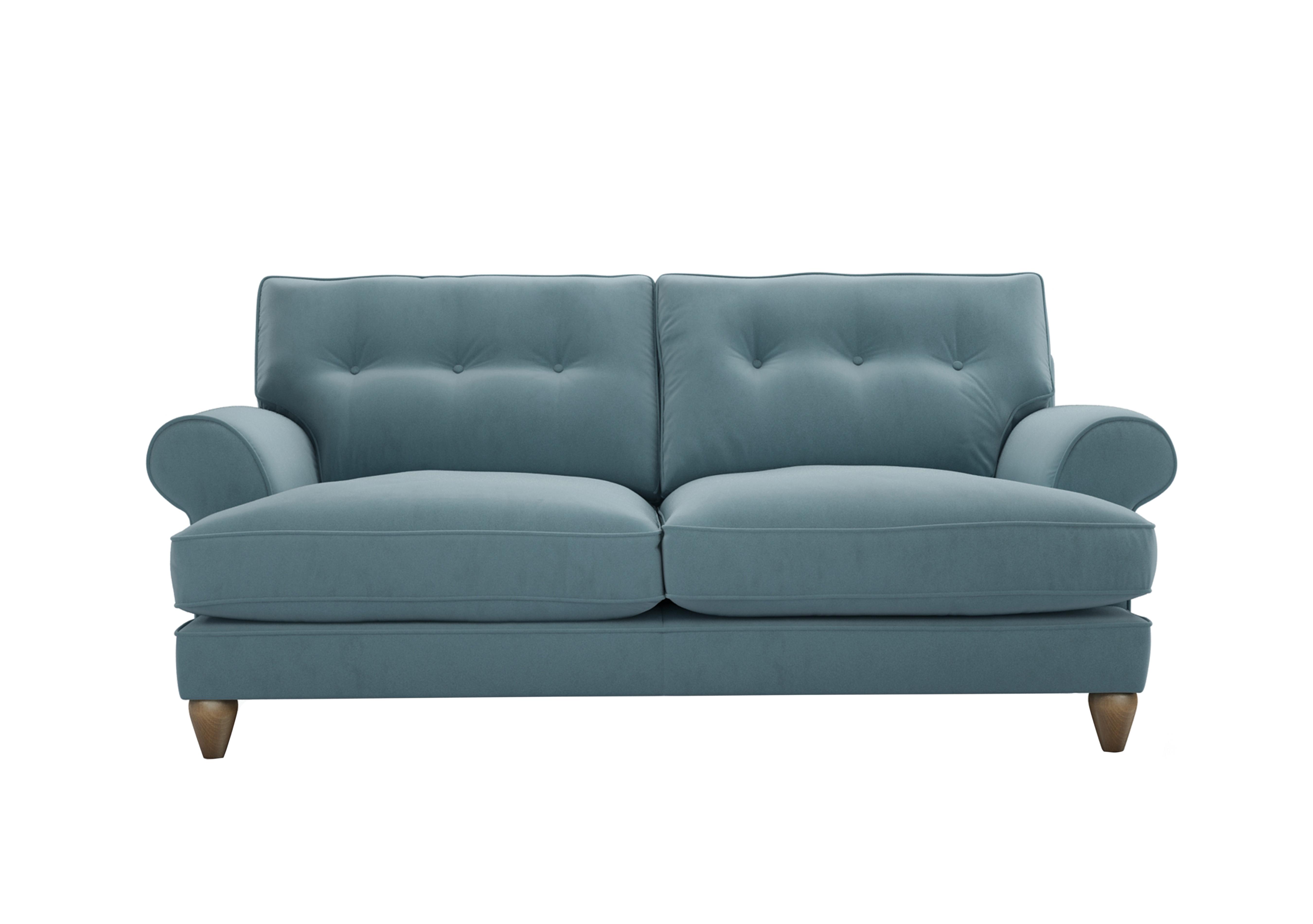 Bronwyn 3 Seater Fabric Classic Back Sofa in Sha252 Shallow Puddle on Furniture Village