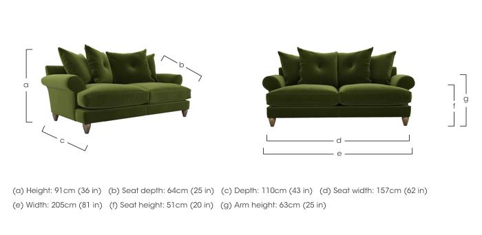 Bronwyn 3 Seater Fabric Scatter Back Sofa in  on Furniture Village