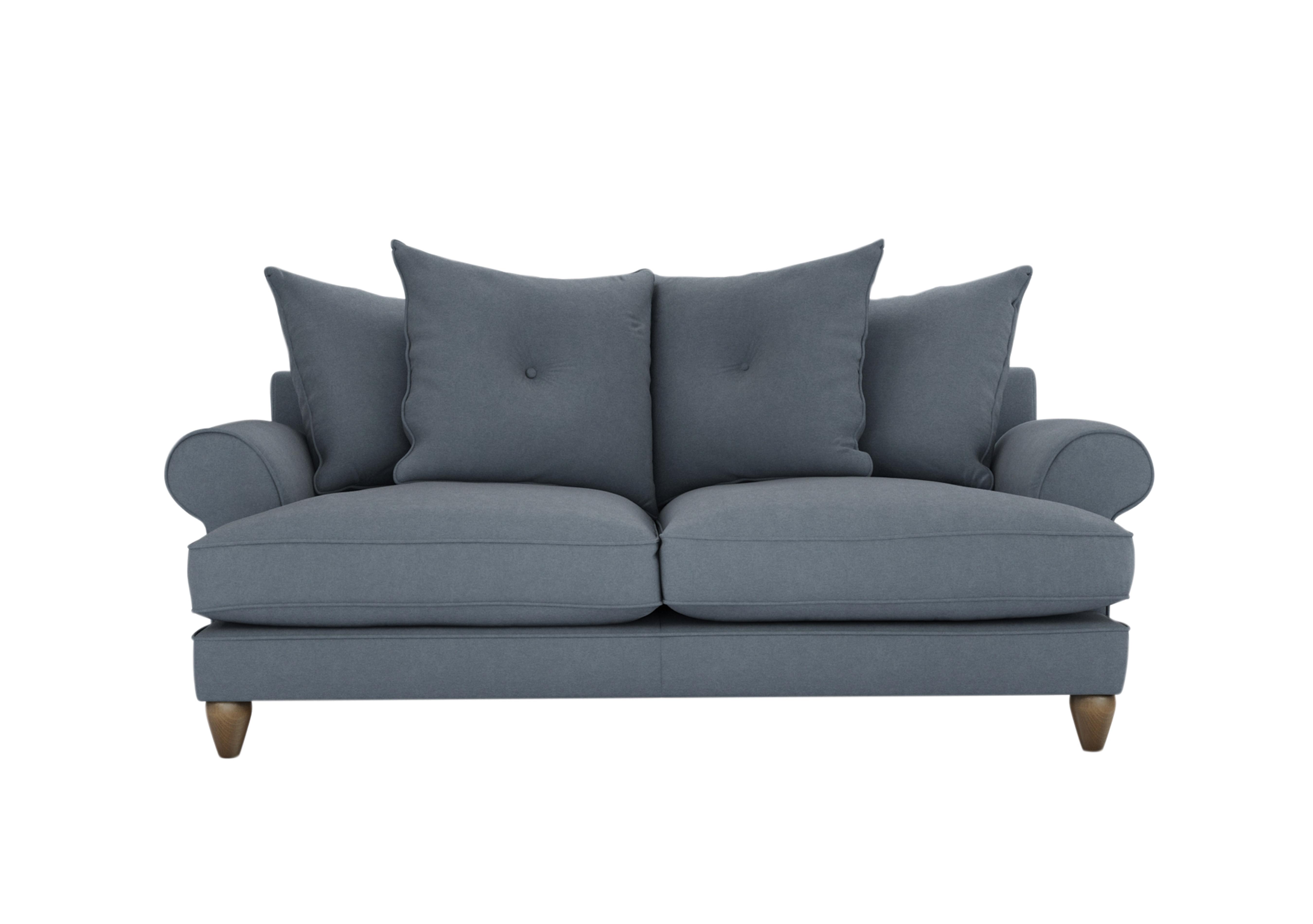 Bronwyn 3 Seater Fabric Scatter Back Sofa in Blu222 Blue Matcha on Furniture Village