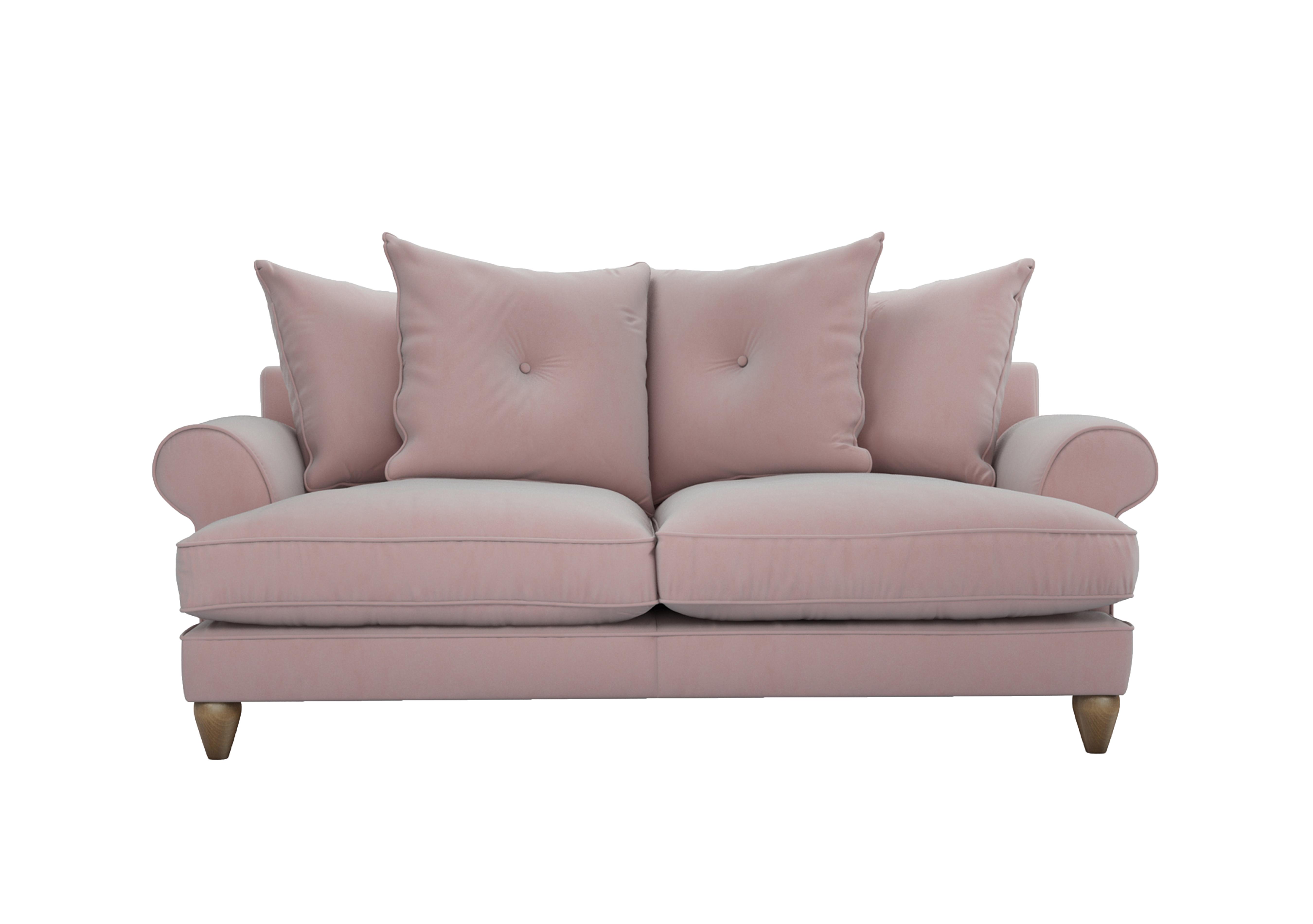 Bronwyn 3 Seater Fabric Scatter Back Sofa in Cot256 Cotton Candy on Furniture Village