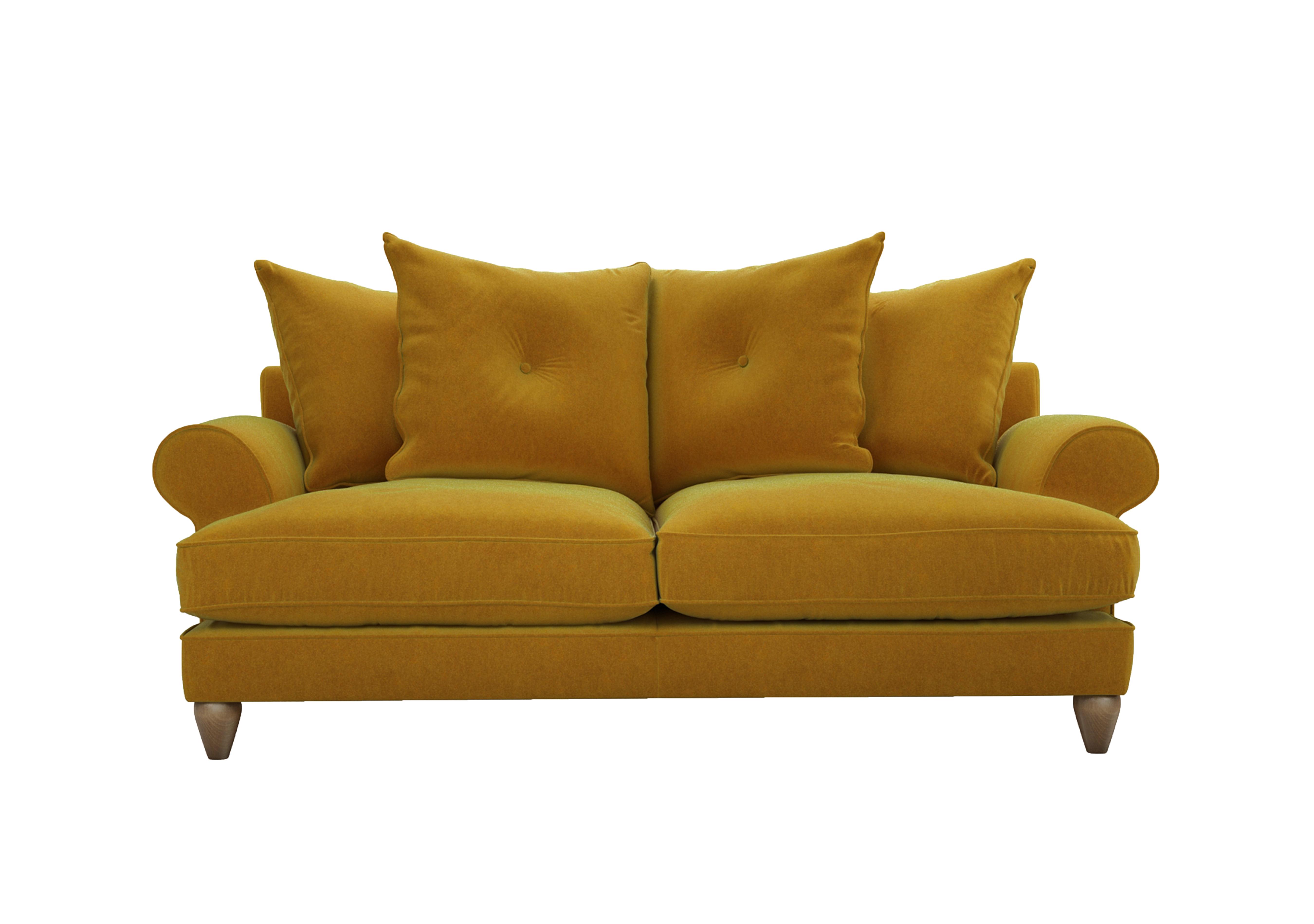 Bronwyn 3 Seater Fabric Scatter Back Sofa in Gol204 Golden Spice on Furniture Village