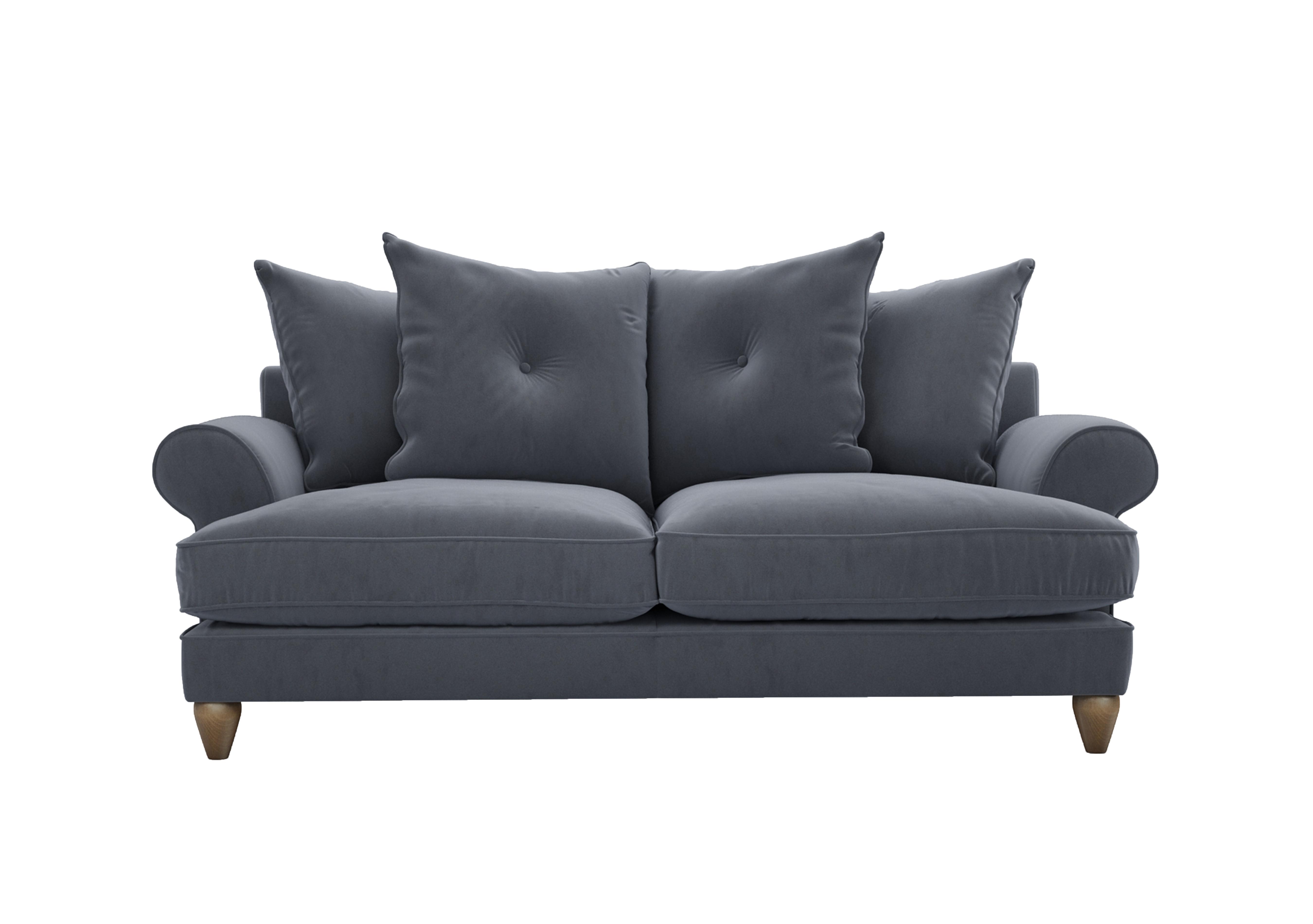Bronwyn 3 Seater Fabric Scatter Back Sofa in Rai257 Rain Cloud on Furniture Village