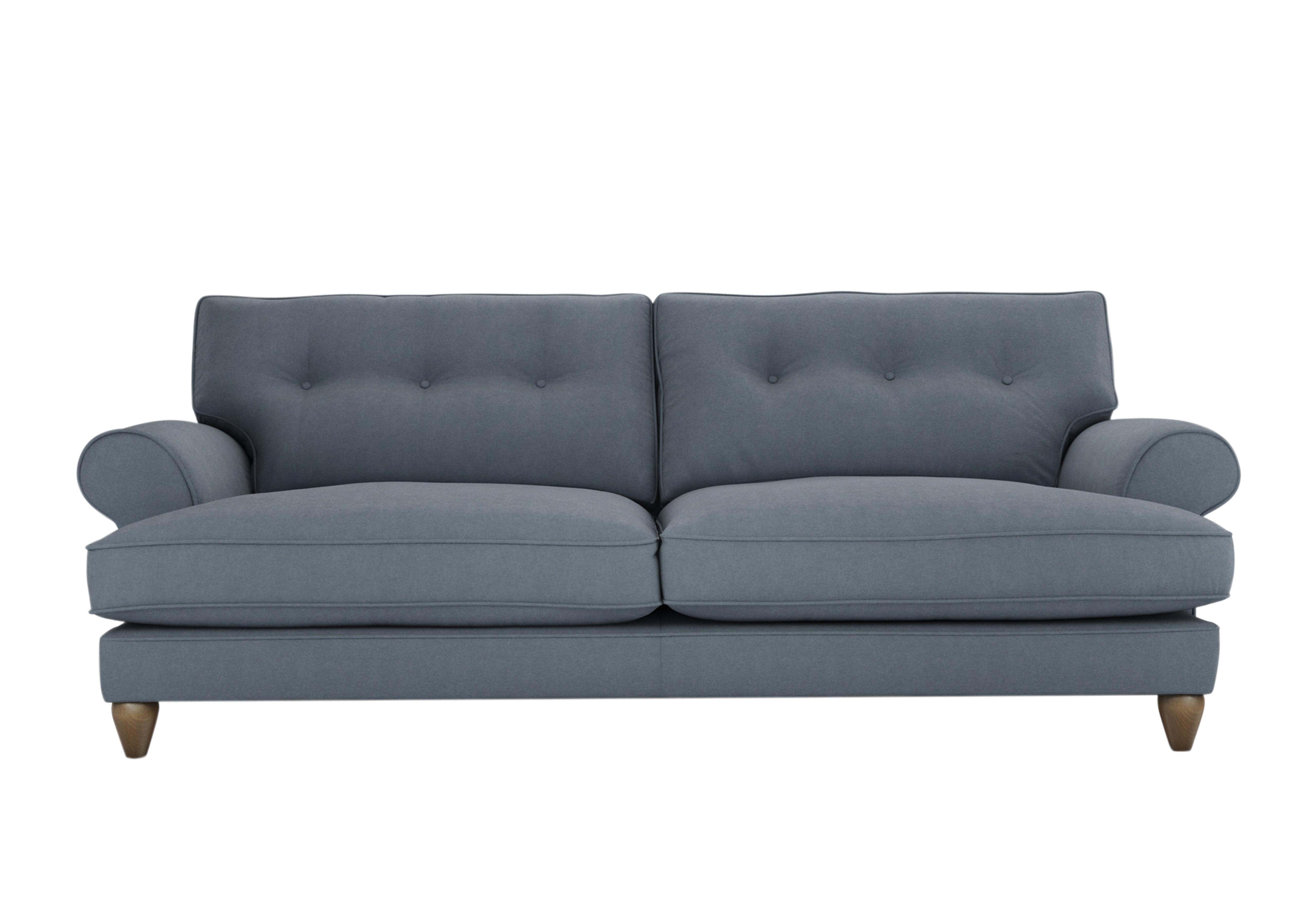 Bronwyn 4 Seater Fabric Classic Back Sofa in Blu222 Blue Matcha on Furniture Village