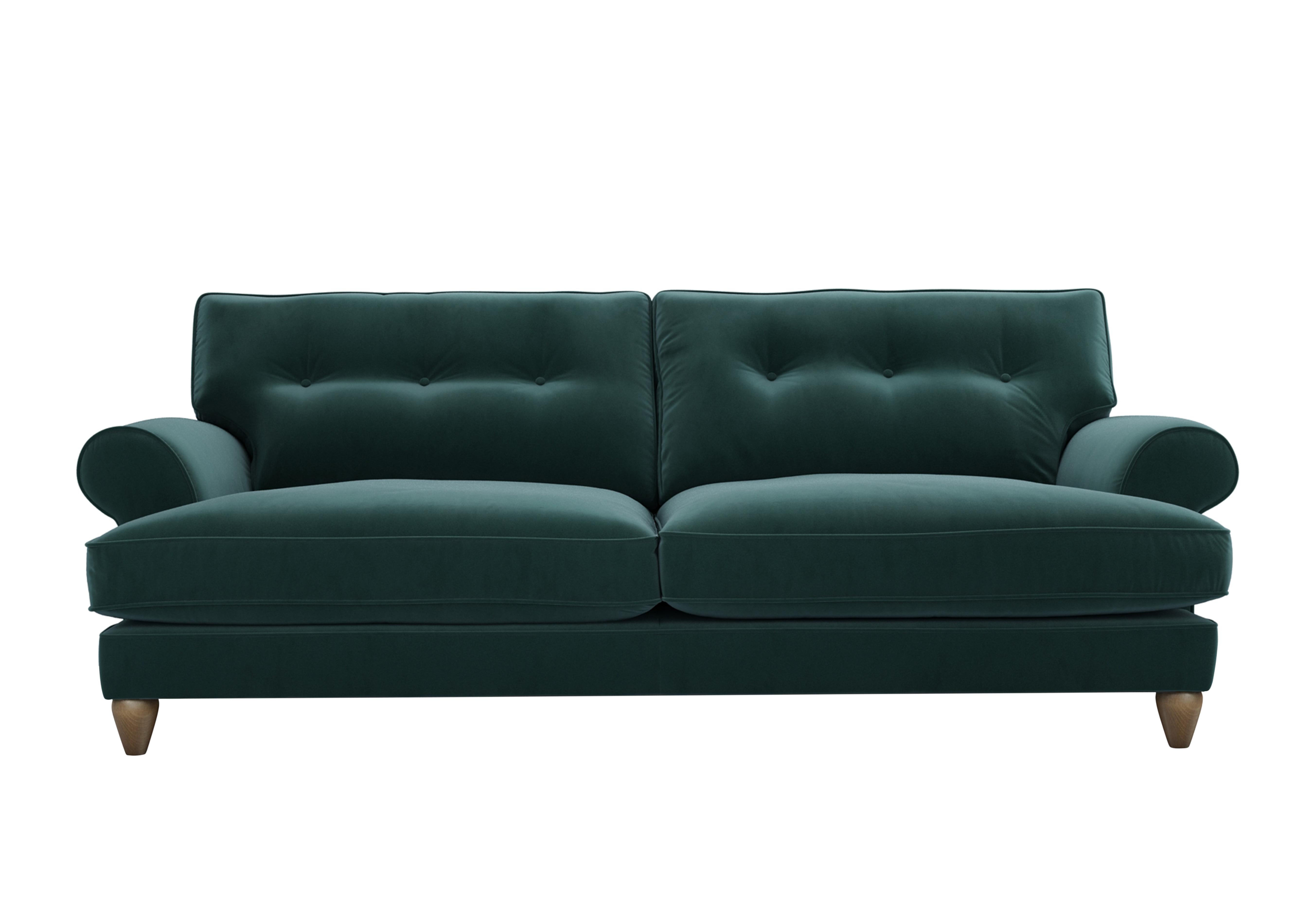 Bronwyn 4 Seater Fabric Classic Back Sofa in Eve259 Evening Teal on Furniture Village