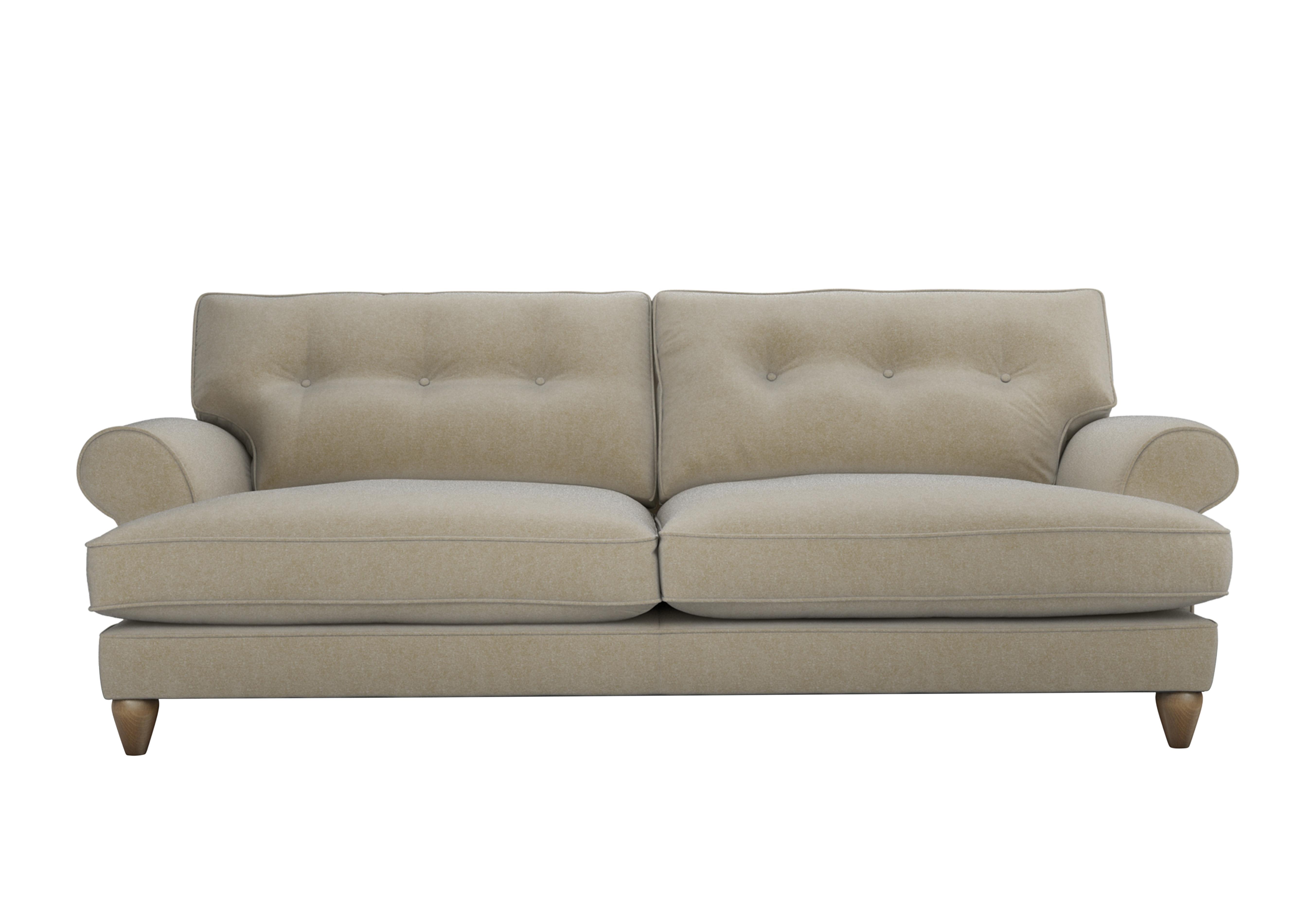 Bronwyn 4 Seater Fabric Classic Back Sofa in Qui193 Quiet Fawn on Furniture Village