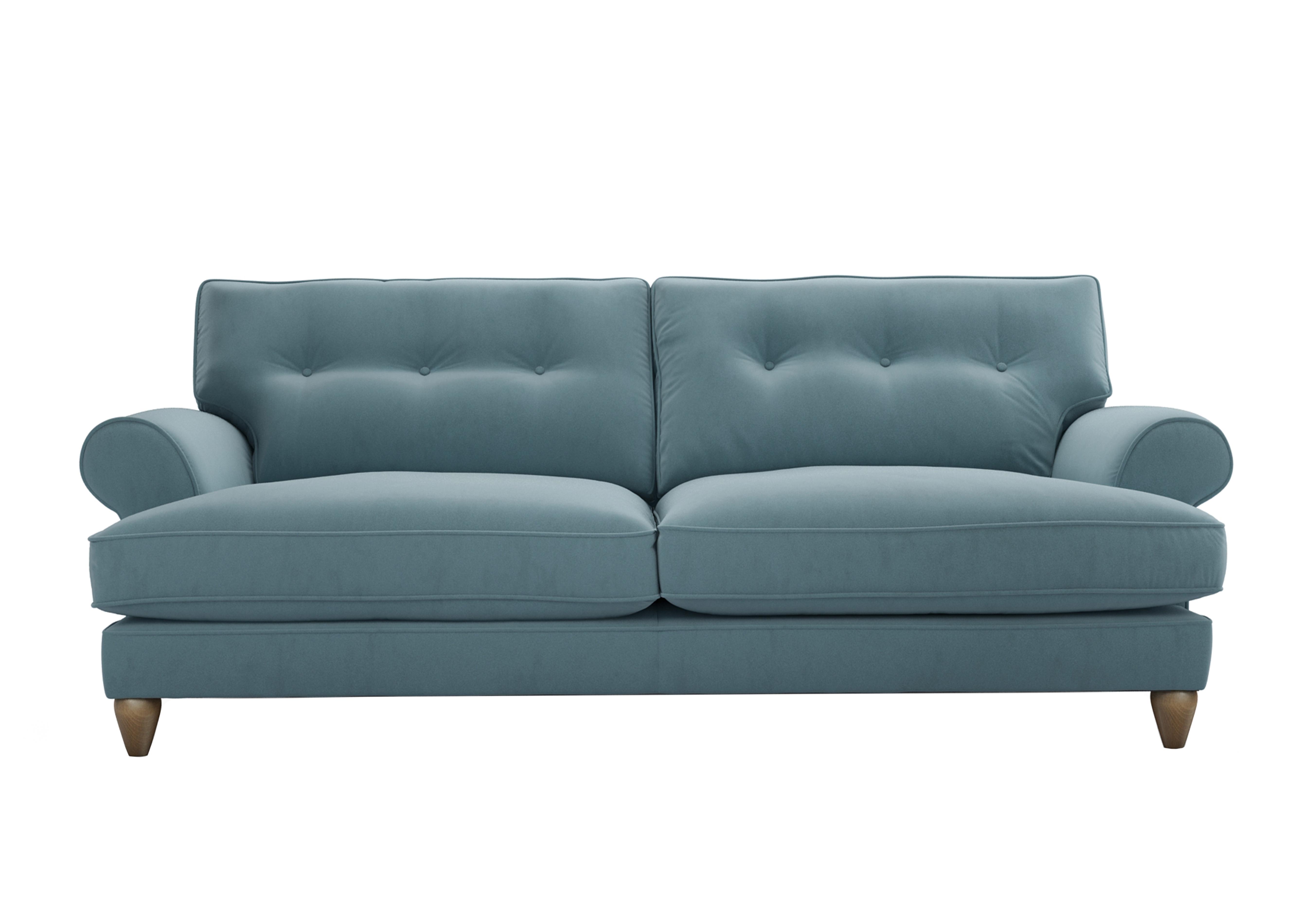 Bronwyn 4 Seater Fabric Classic Back Sofa in Sha252 Shallow Puddle on Furniture Village