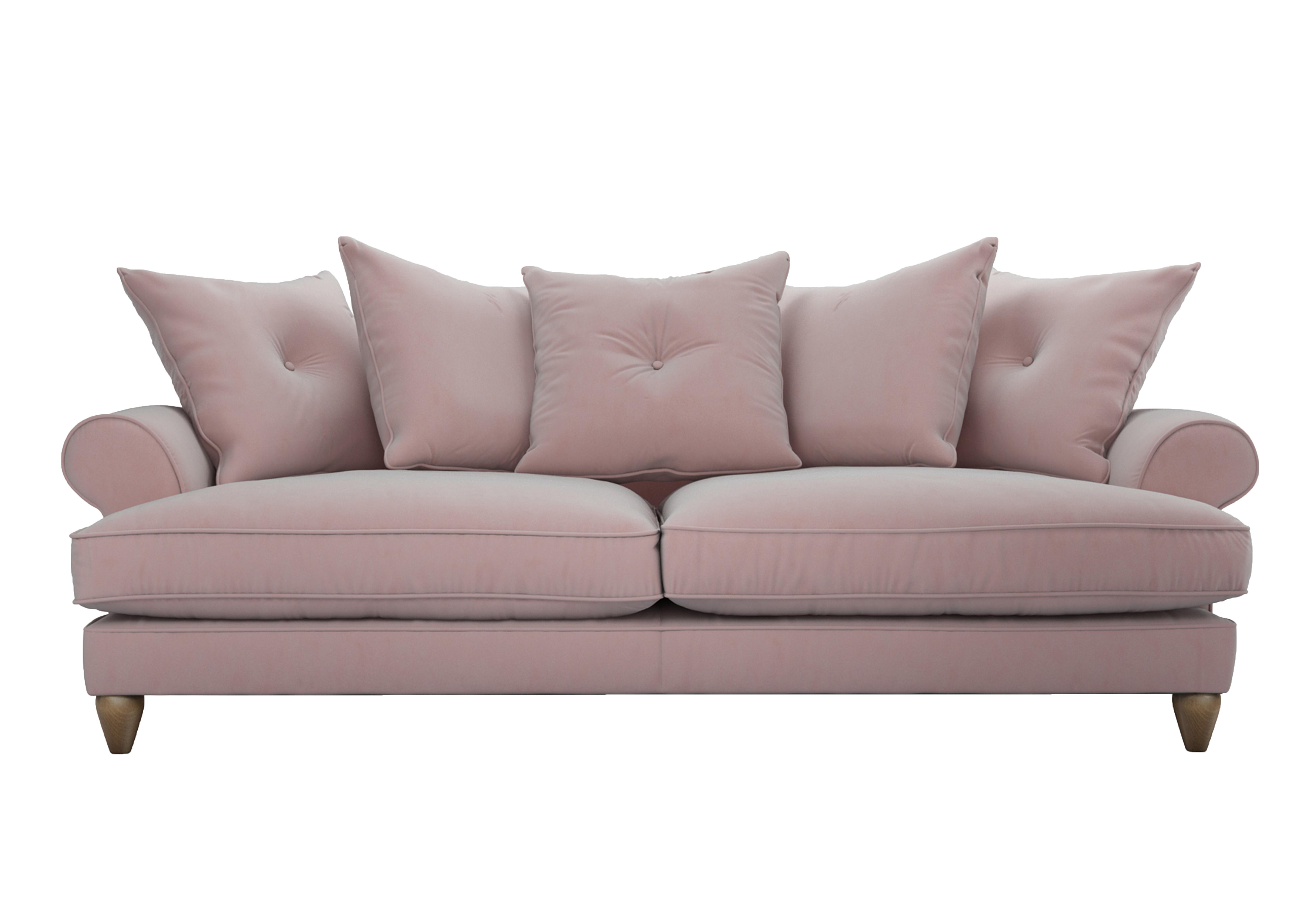 Bronwyn 4 Seater Fabric Scatter Back Sofa in Cot256 Cotton Candy on Furniture Village