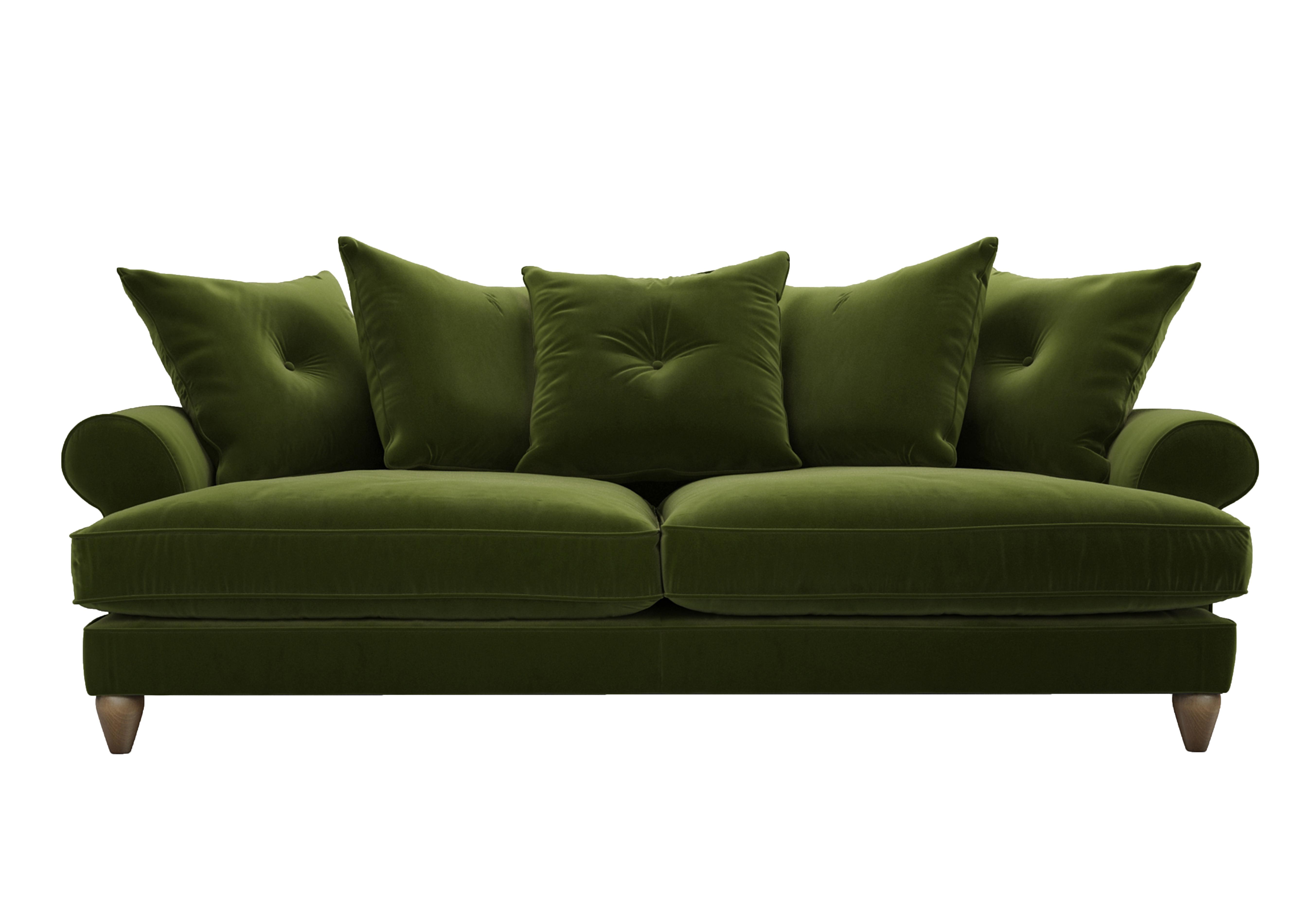Bronwyn 4 Seater Fabric Scatter Back Sofa in Woo160 Woodland Moss on Furniture Village
