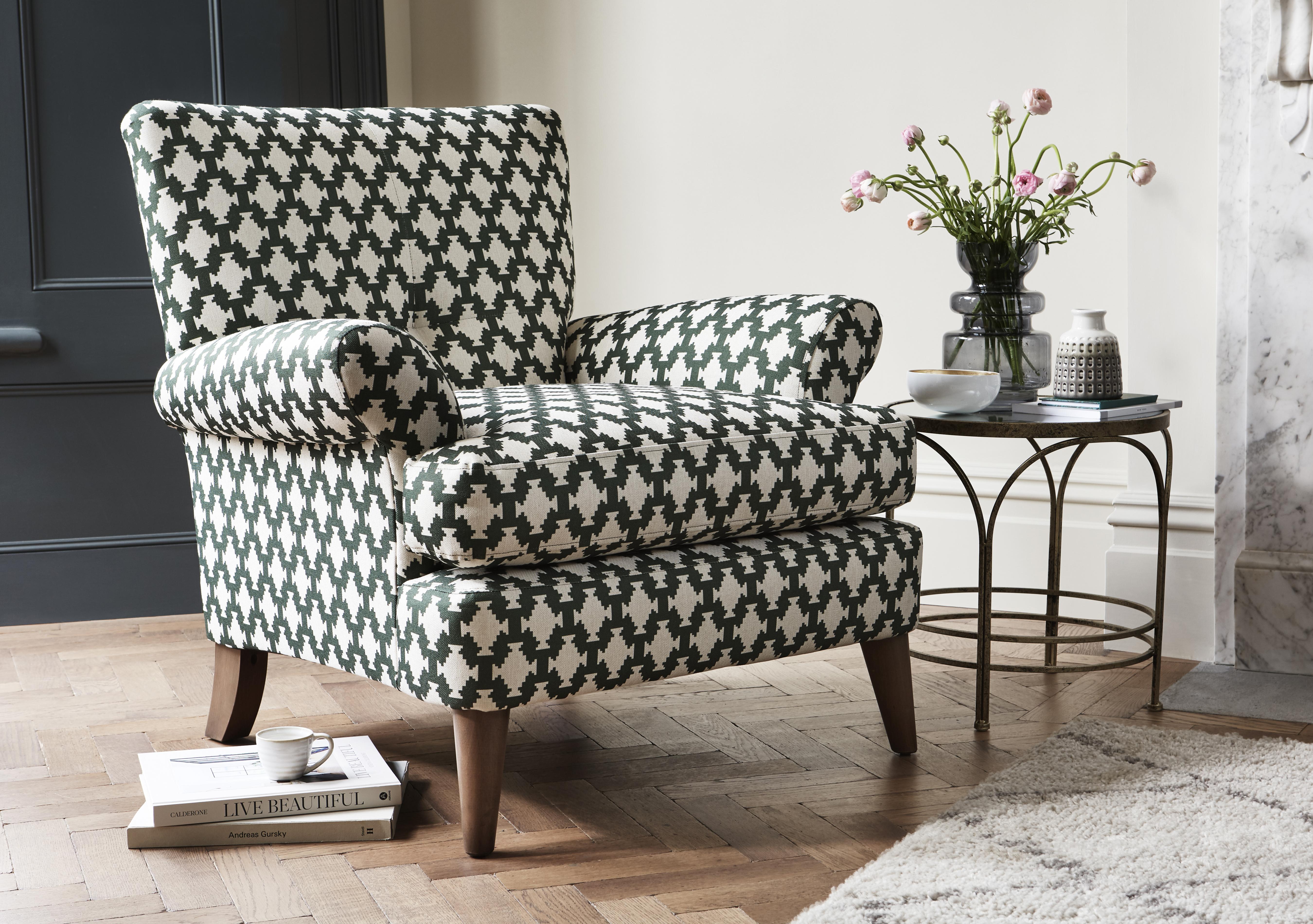 Bronwyn Fabric Joshua Armchair in  on Furniture Village