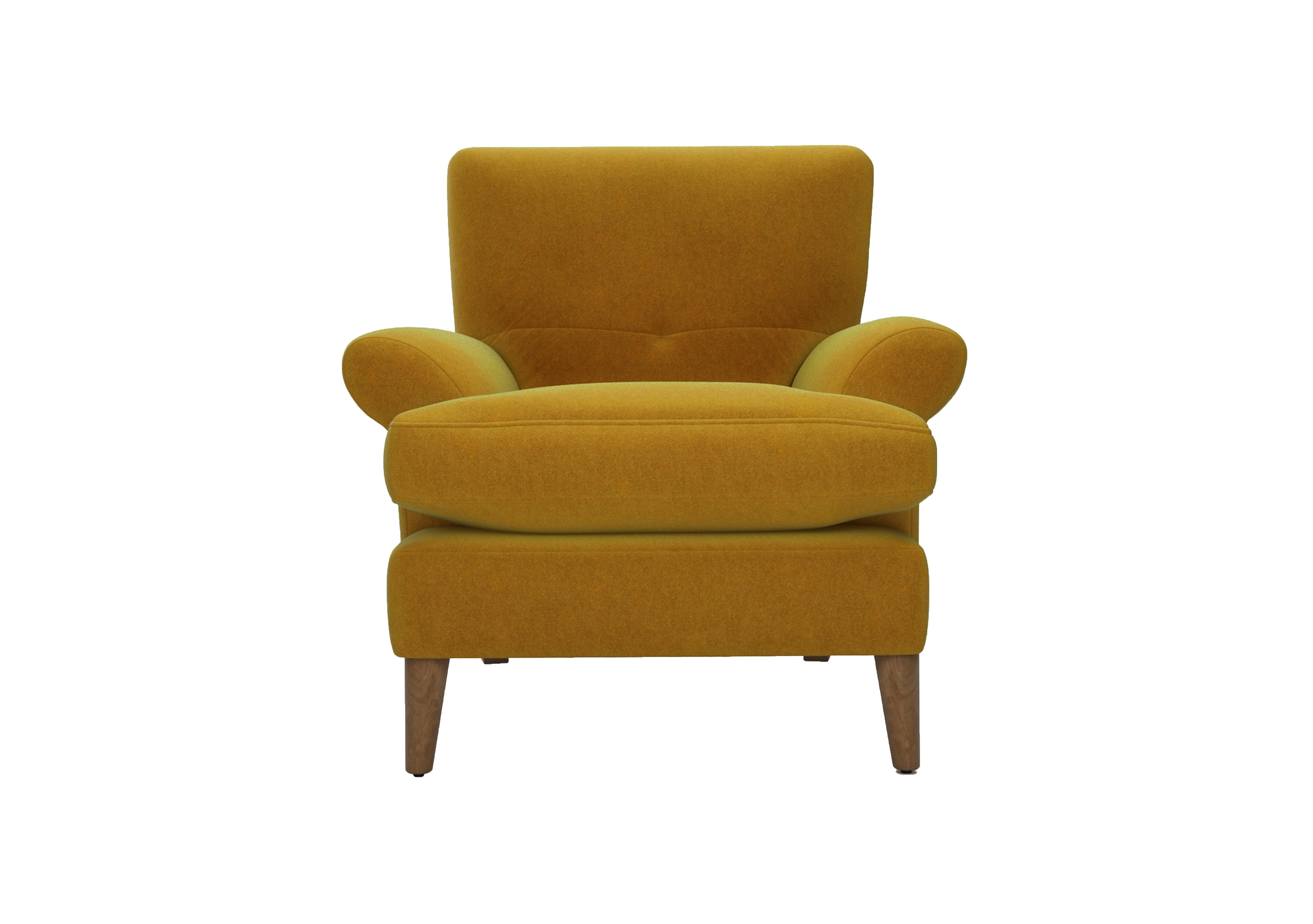 Bronwyn Fabric Joshua Armchair in Gol204 Golden Spice on Furniture Village