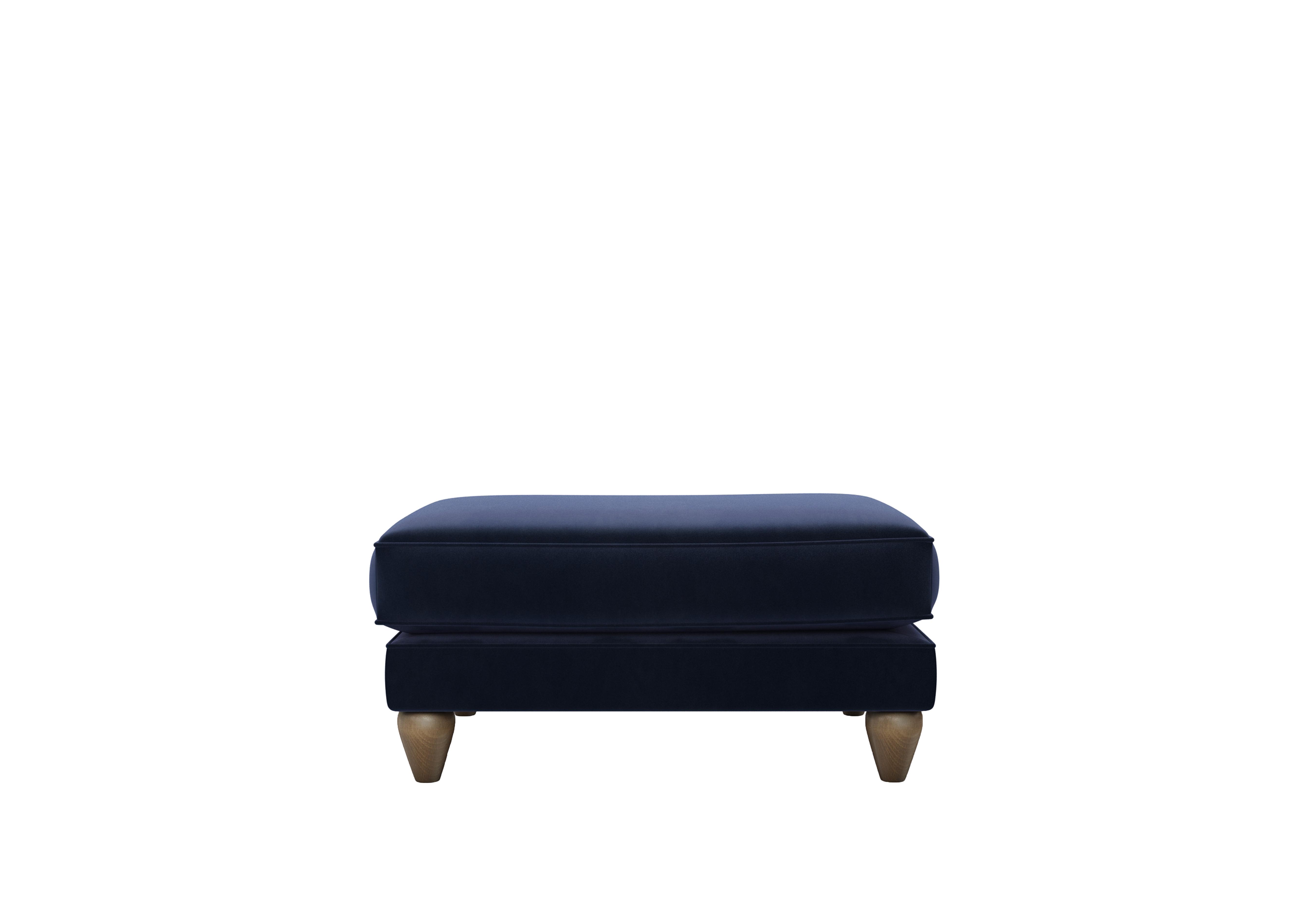 Bronwyn Fabric Footstool in Mid009 Midnight Indigo on Furniture Village