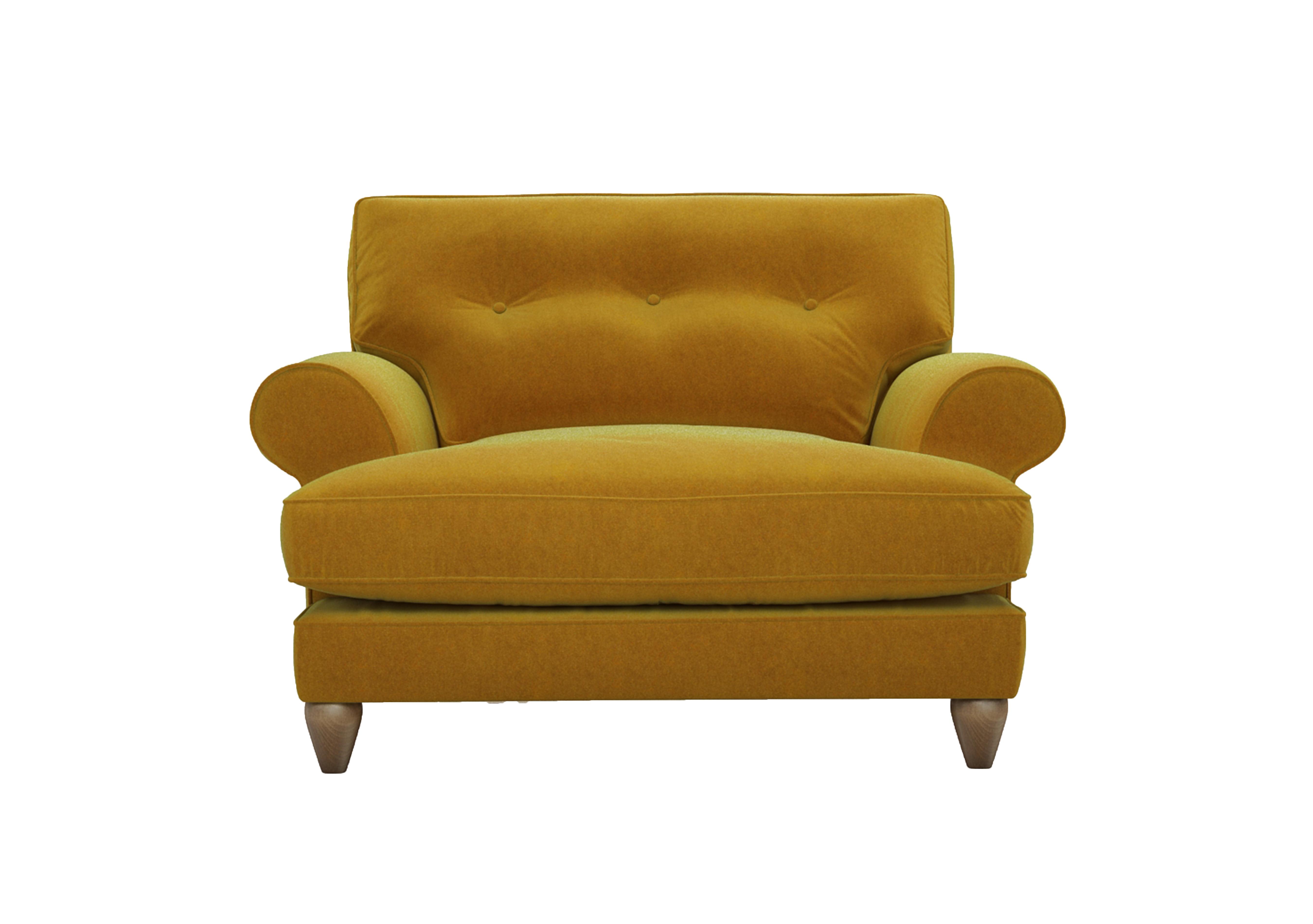 Bronwyn Fabric Classic Back Snuggler in Gol204 Golden Spice on Furniture Village