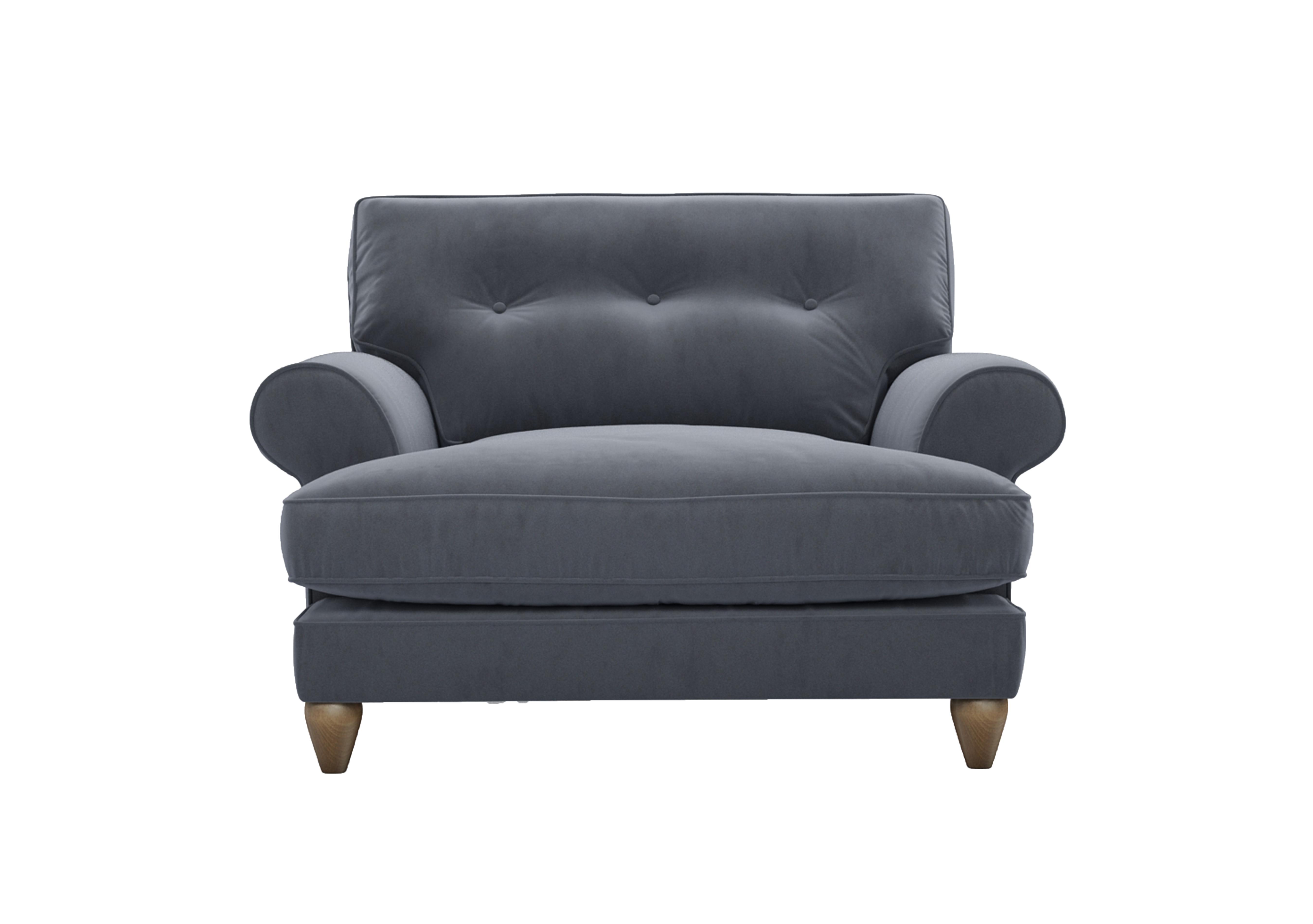 Bronwyn Fabric Classic Back Snuggler in Rai257 Rain Cloud on Furniture Village