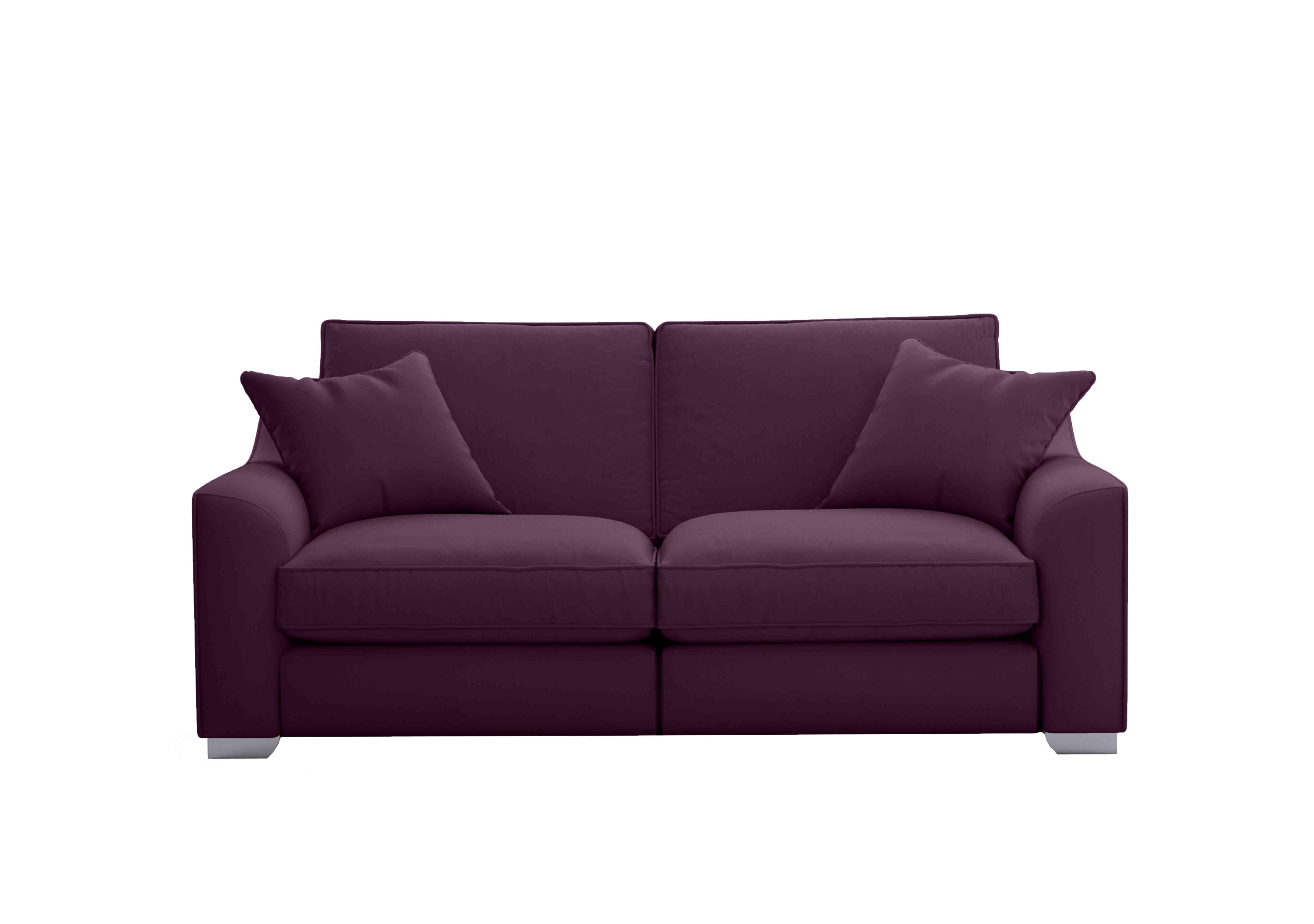 Isobel 3 Seater Fabric Sofa in Fro011 Frosted Grape Ch Ft on Furniture Village