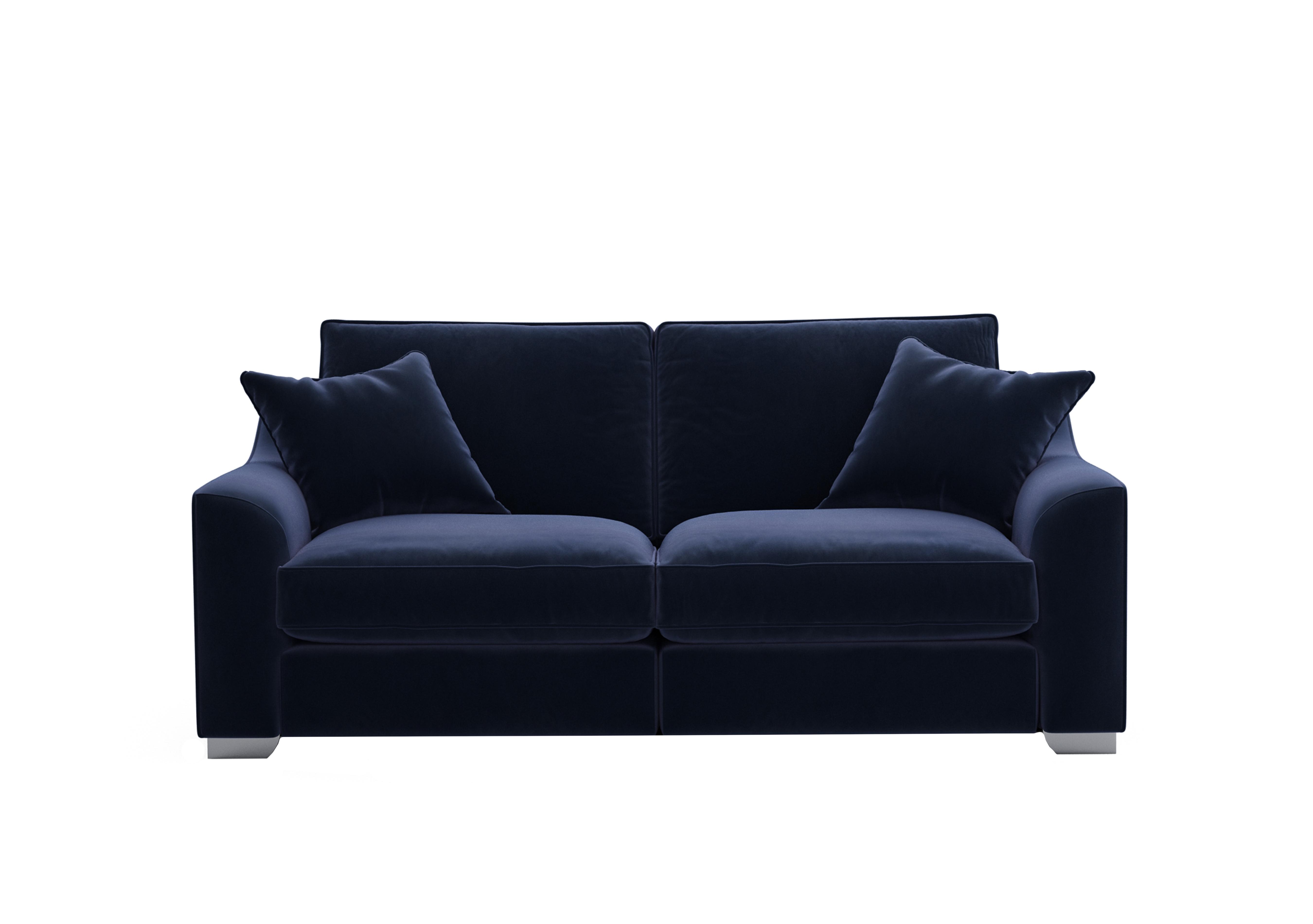 Isobel 3 Seater Fabric Sofa in Mid009 Midnight Indigo Ch Ft on Furniture Village