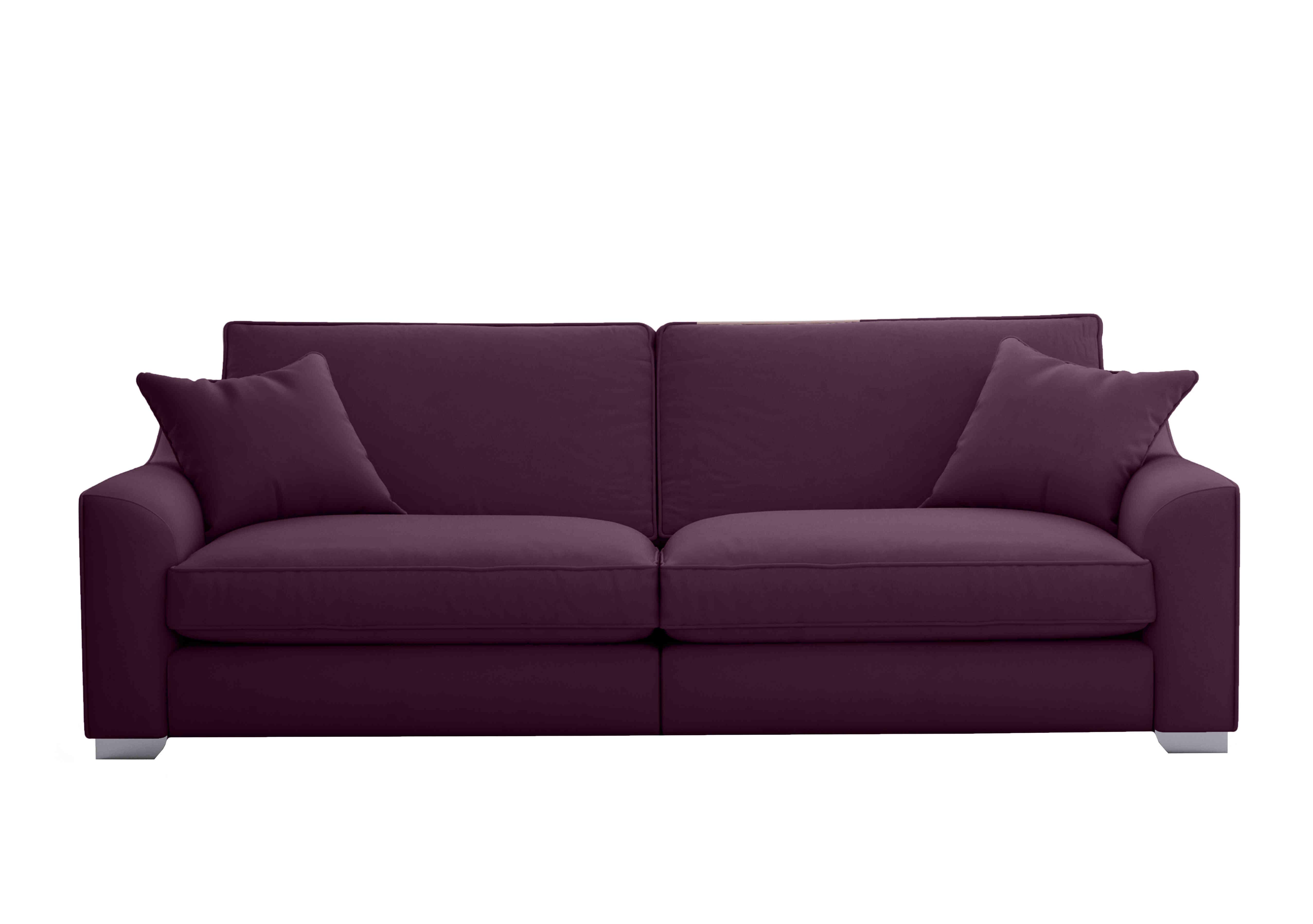 Isobel 4 Seater Fabric Sofa in Fro011 Frosted Grape Ch Ft on Furniture Village