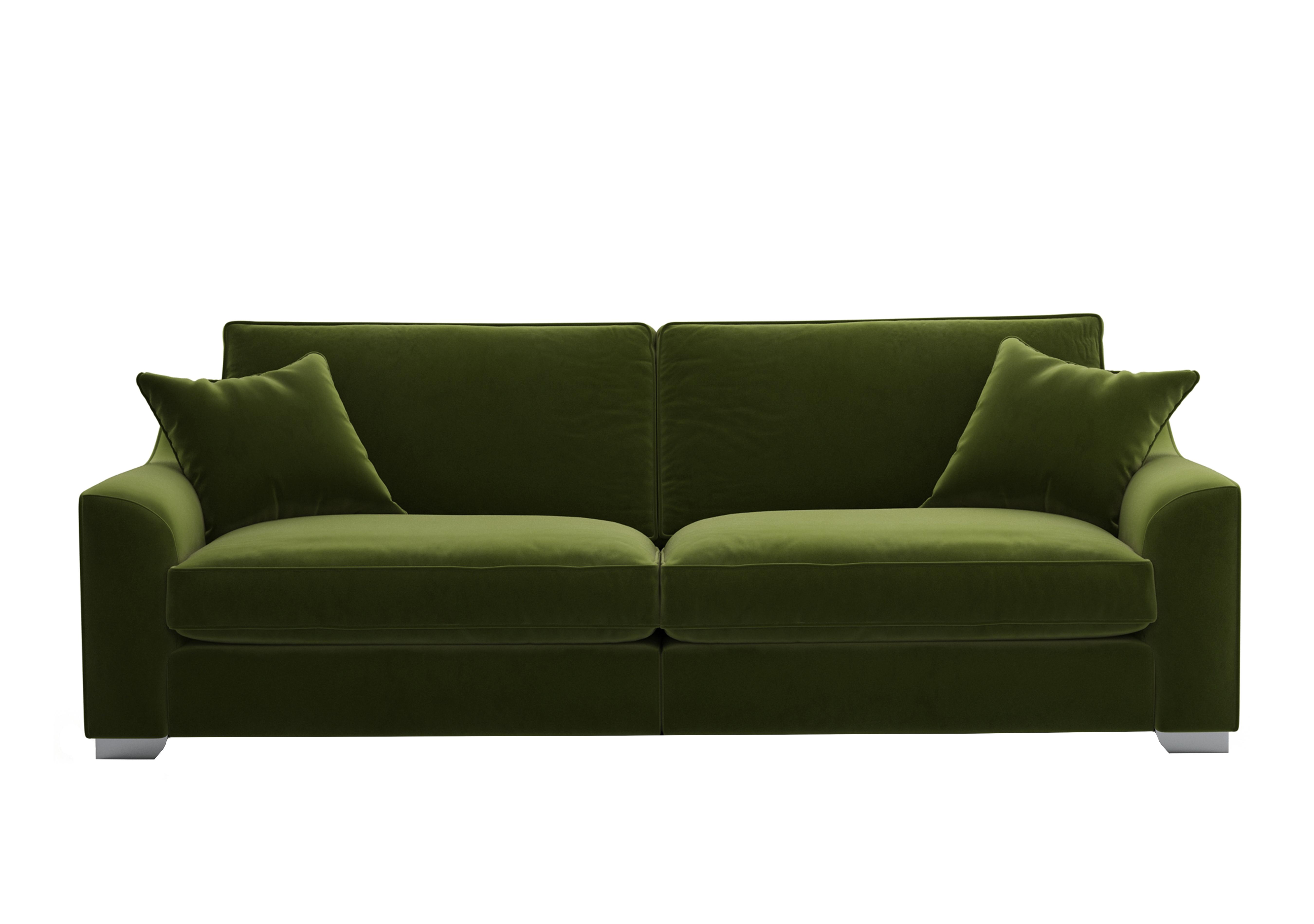 Isobel 4 Seater Fabric Sofa in Woo160 Woodland Moss Ch Ft on Furniture Village