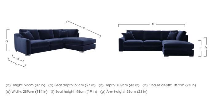 Isobel Fabric Corner Sofa with Chaise End in  on Furniture Village