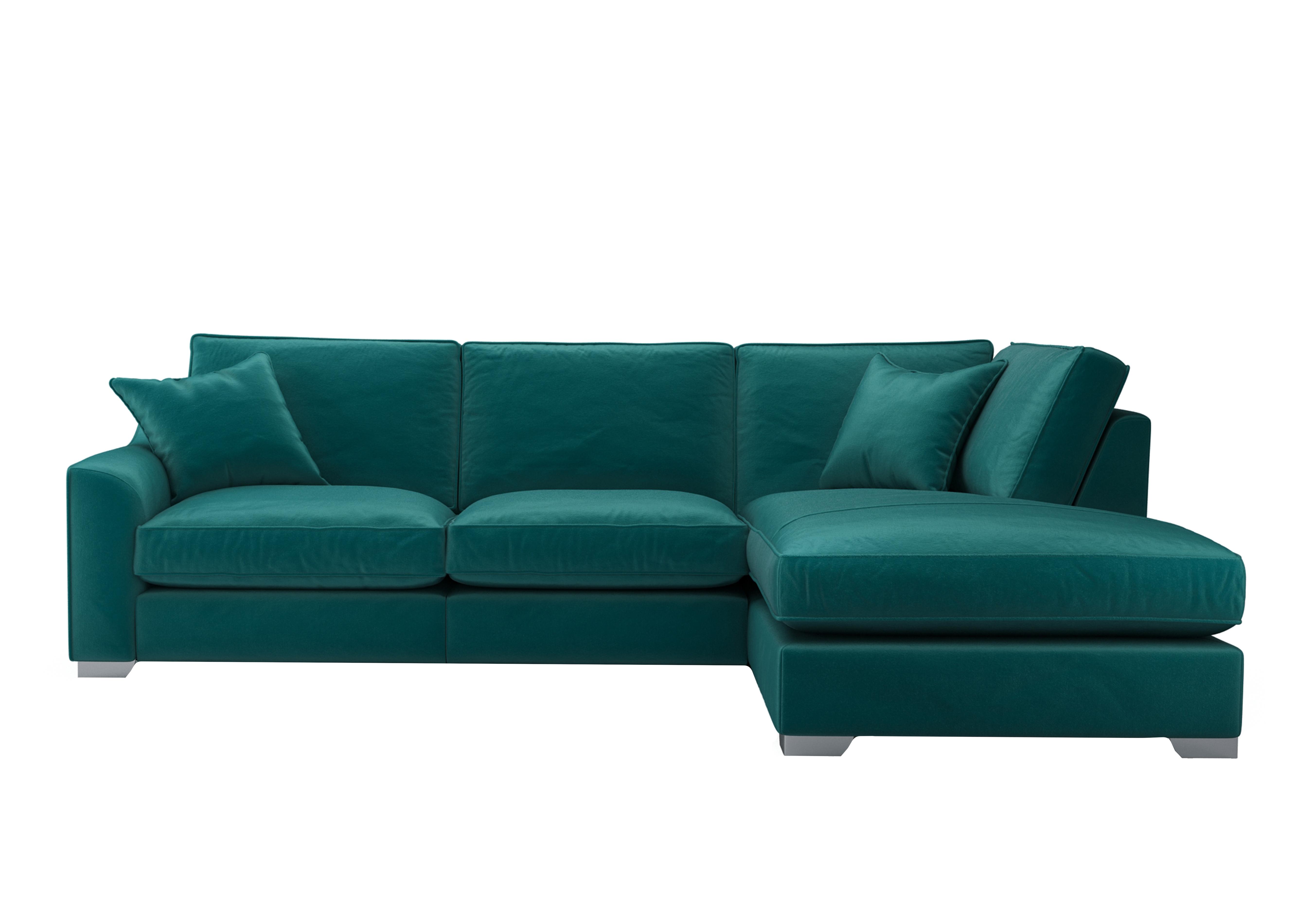 Isobel Fabric Corner Sofa with Chaise End in Dra008 Dragoneye Ch Ft on Furniture Village