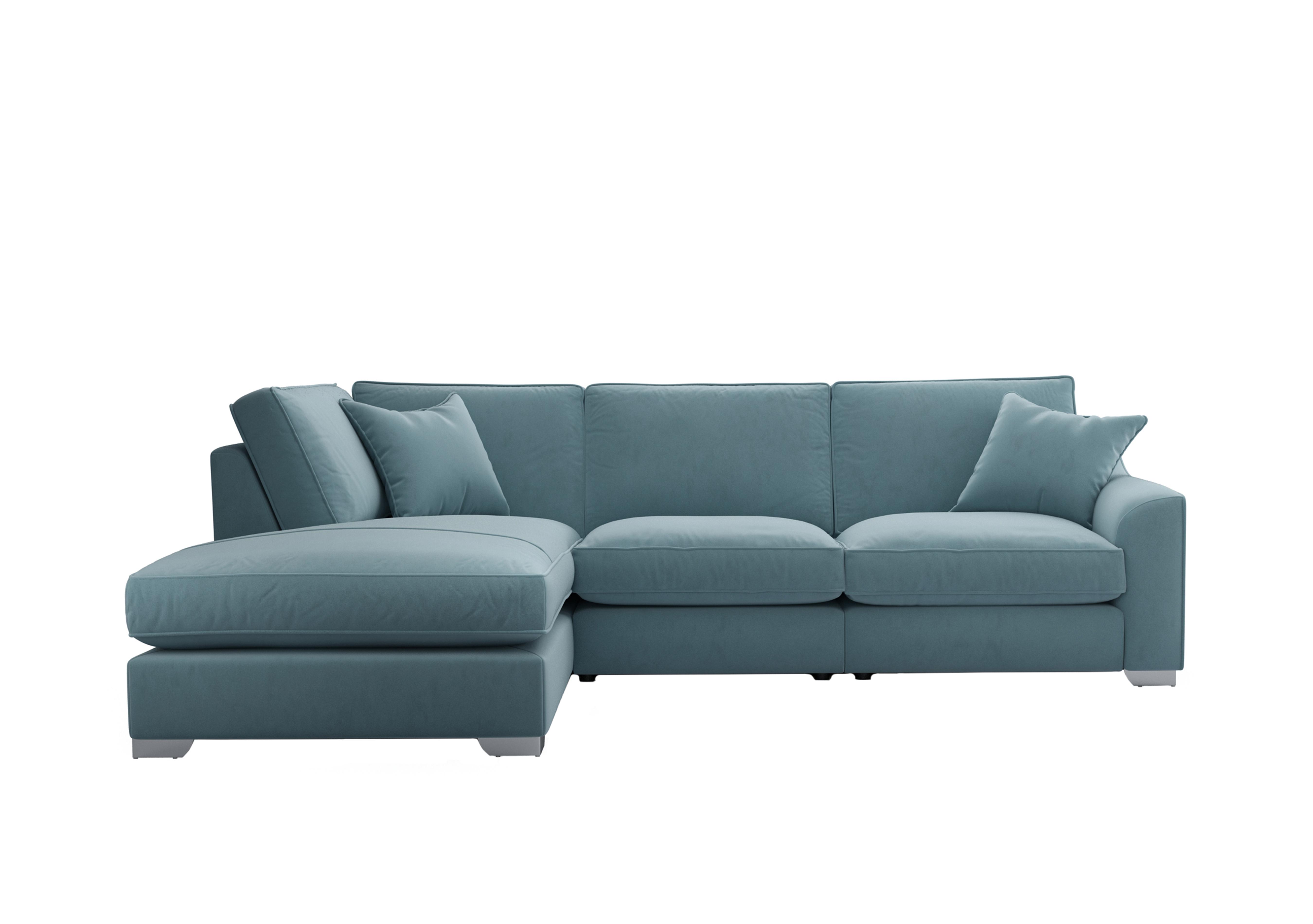 Isobel Fabric Corner Sofa with Chaise End in Sha252 Shallow Puddle Ch Ft on Furniture Village