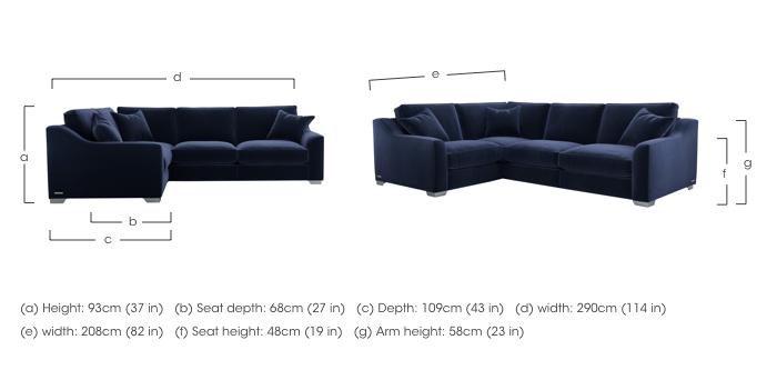 Isobel Small Fabric Corner Sofa in  on Furniture Village