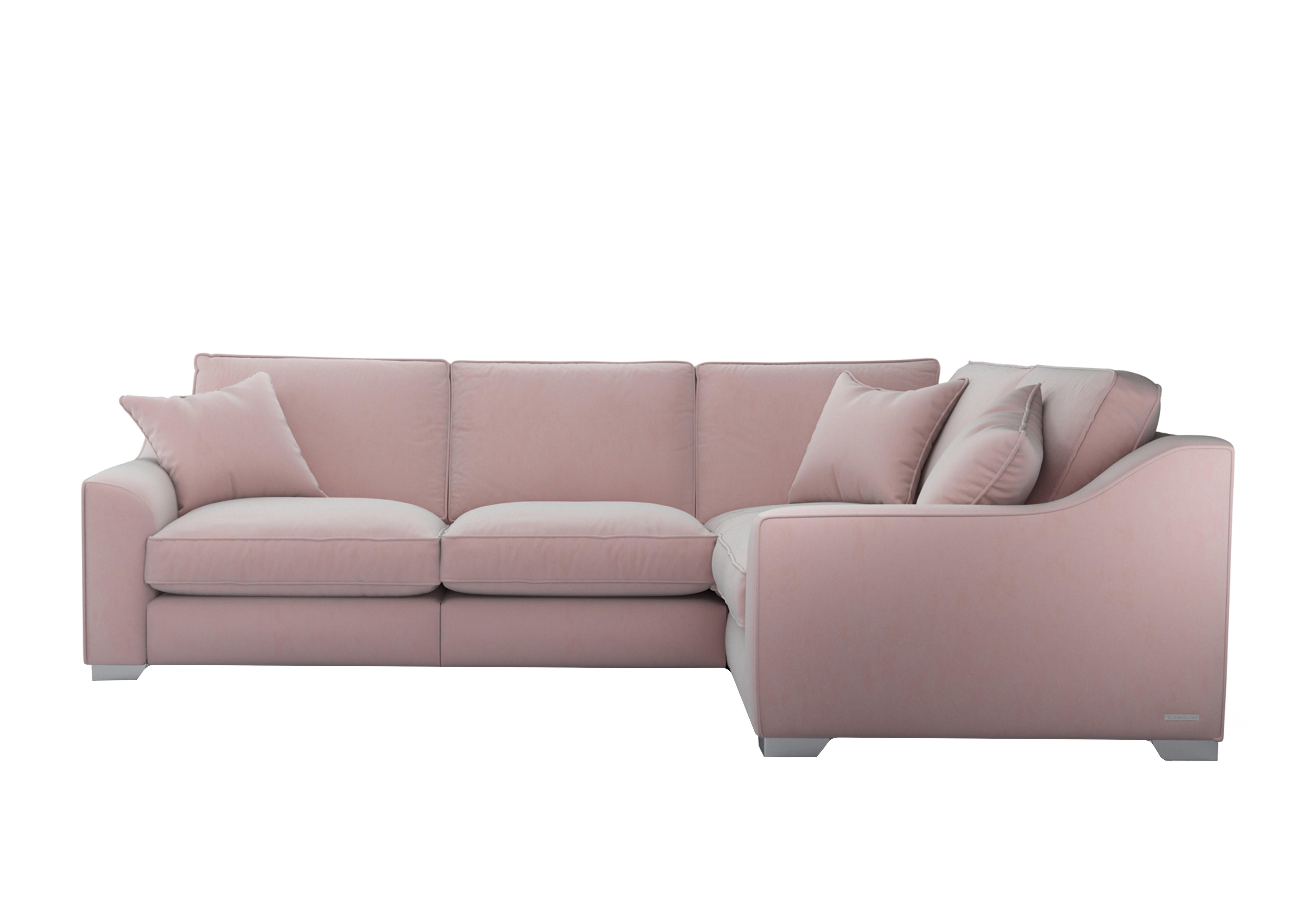 Isobel Small Fabric Corner Sofa in Cot256 Cotton Candy Ch Ft on Furniture Village