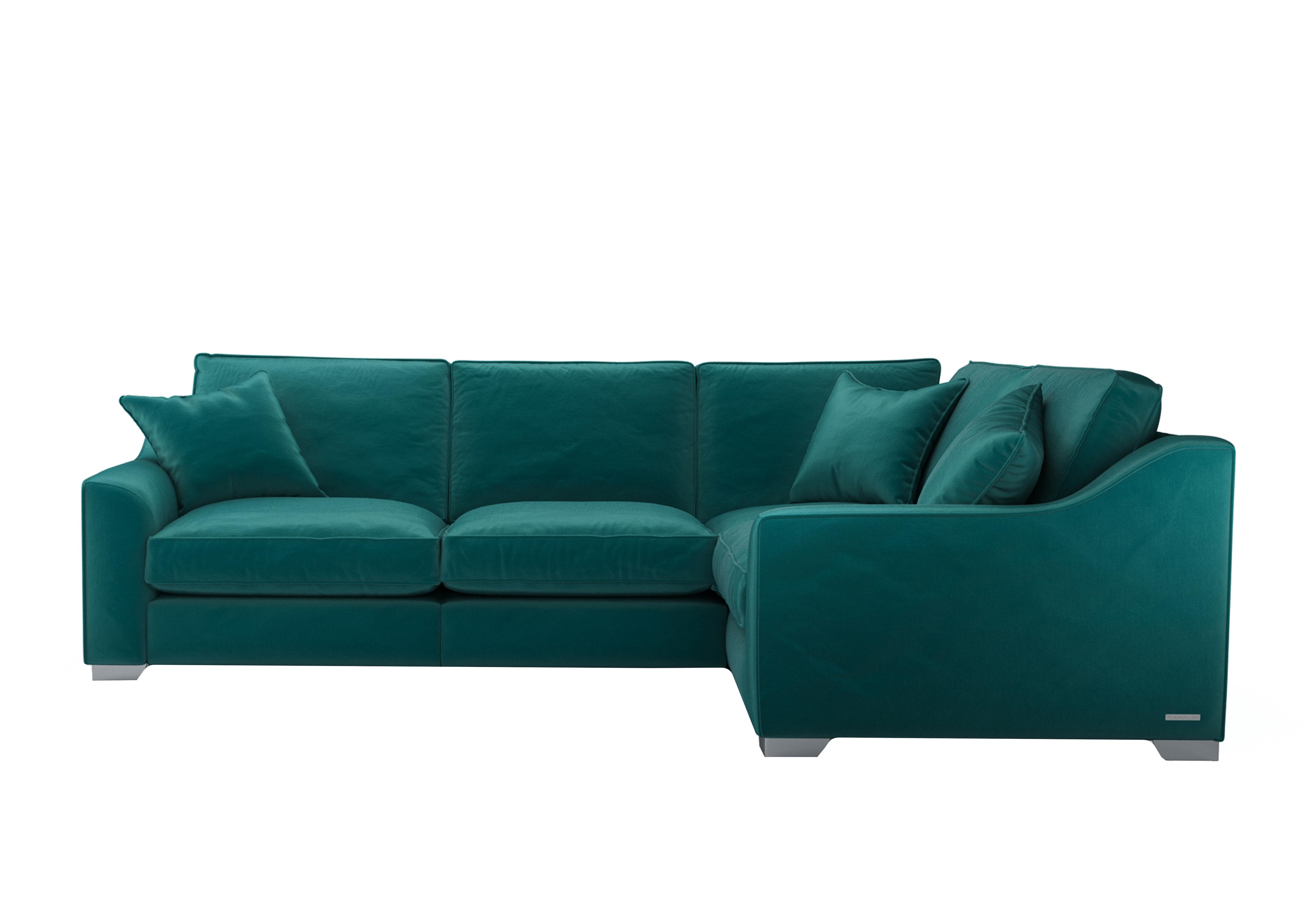 Isobel Small Fabric Corner Sofa in Dra008 Dragoneye Ch Ft on Furniture Village
