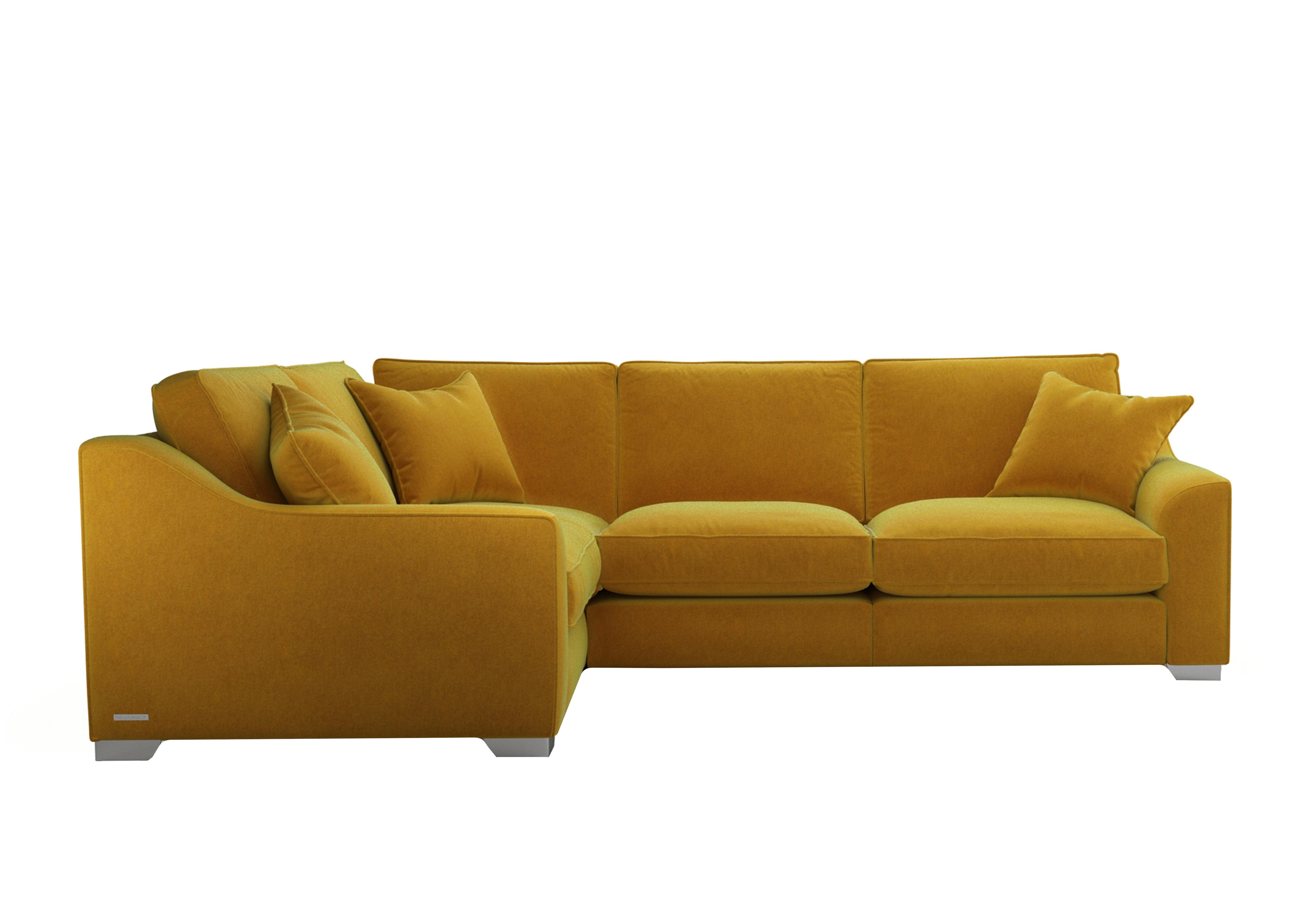 Isobel Small Fabric Corner Sofa in Gol204 Golden Spice Ch Ft on Furniture Village