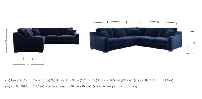 Isobel Large Fabric Corner Sofa in  on Furniture Village