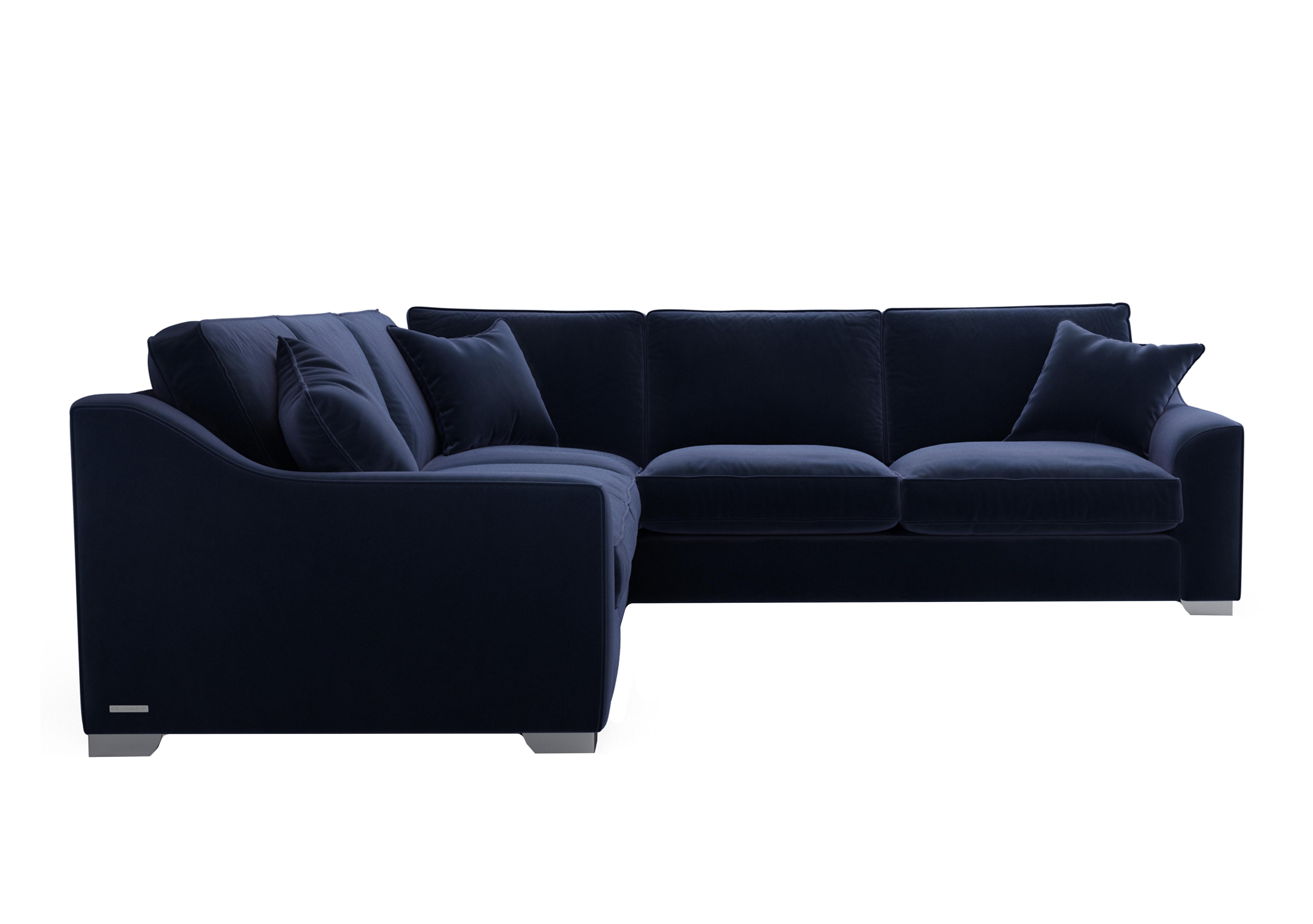 Isobel Large Fabric Corner Sofa in Mid009 Midnight Indigo Ch Ft on Furniture Village