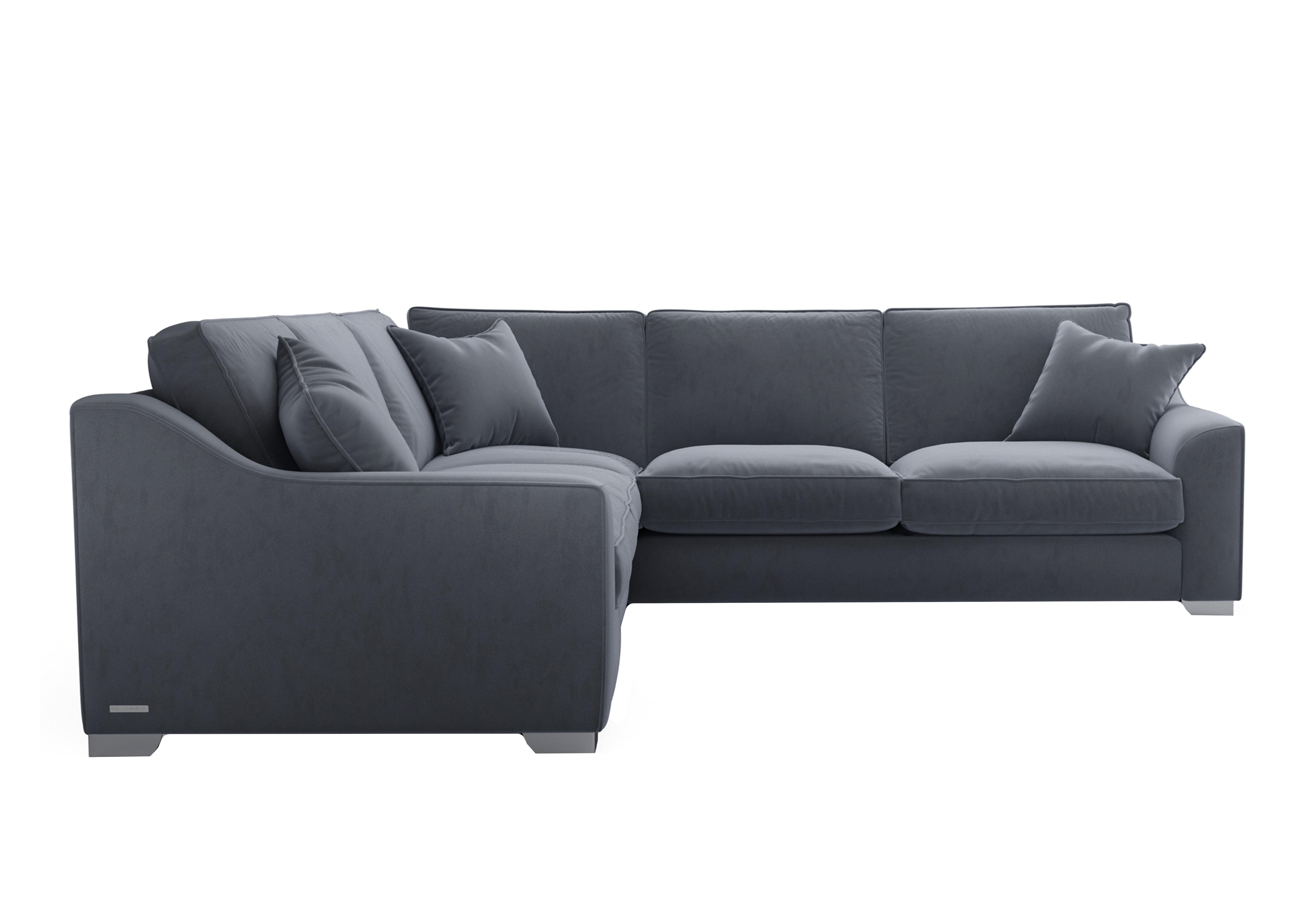 Isobel Large Fabric Corner Sofa in Rai257 Rain Cloud Ch Ft on Furniture Village