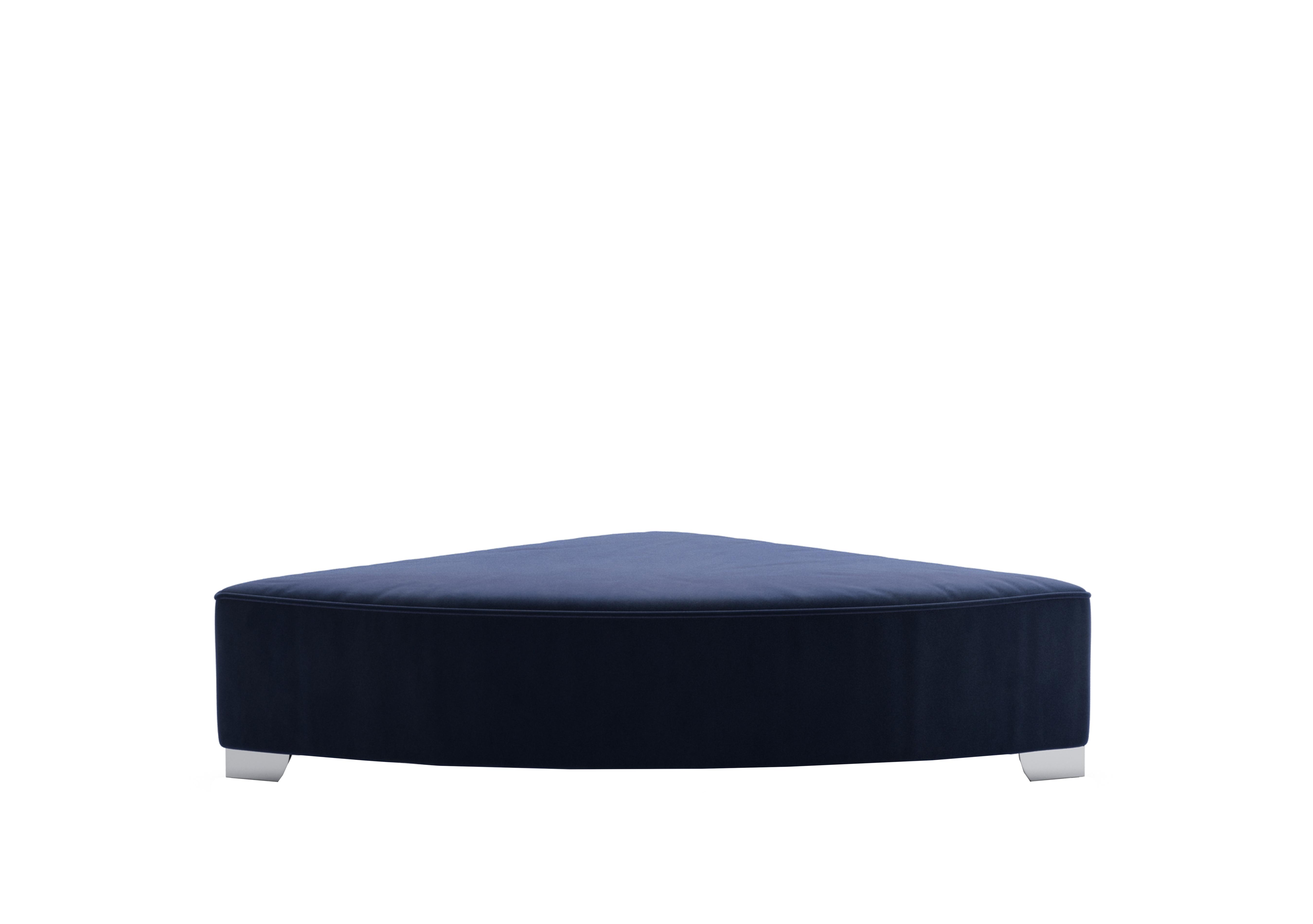 Isobel Fabric Wedge Footstool in Mid009 Midnight Indigo Ch Ft on Furniture Village