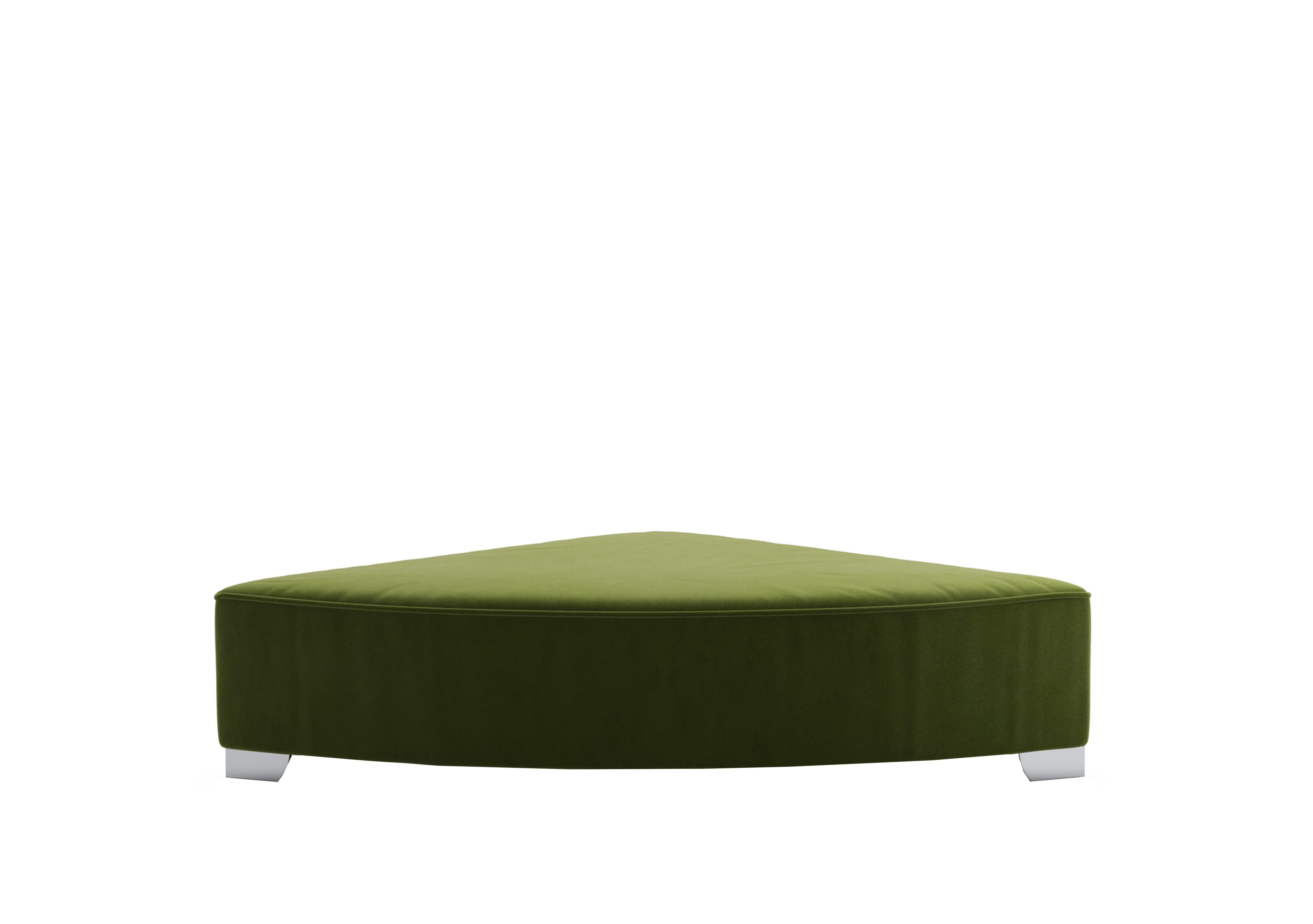 Isobel Fabric Wedge Footstool in Woo160 Woodland Moss Ch Ft on Furniture Village
