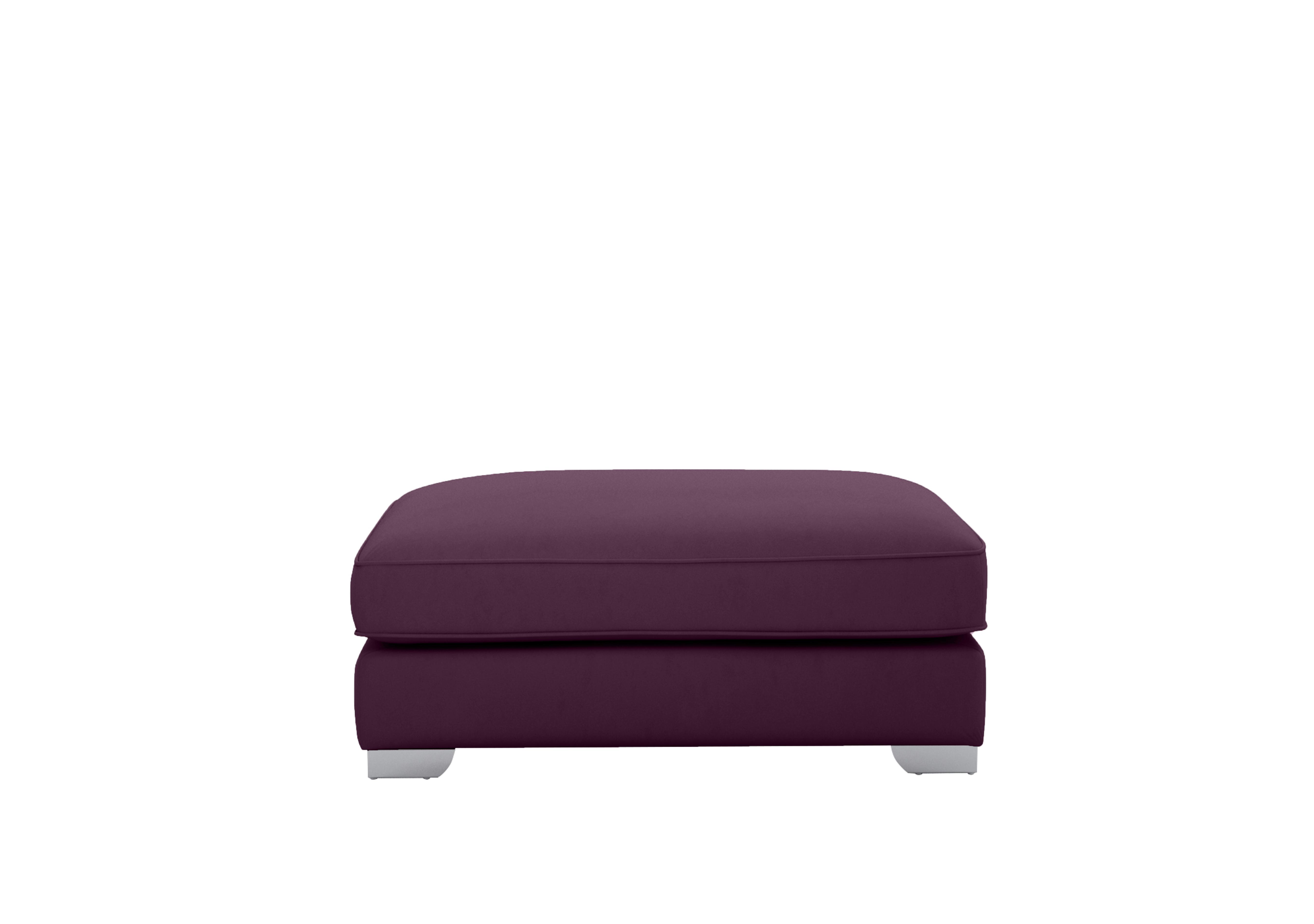 Isobel Rectangular Footstool in Fro011 Frosted Grape Ch Ft on Furniture Village