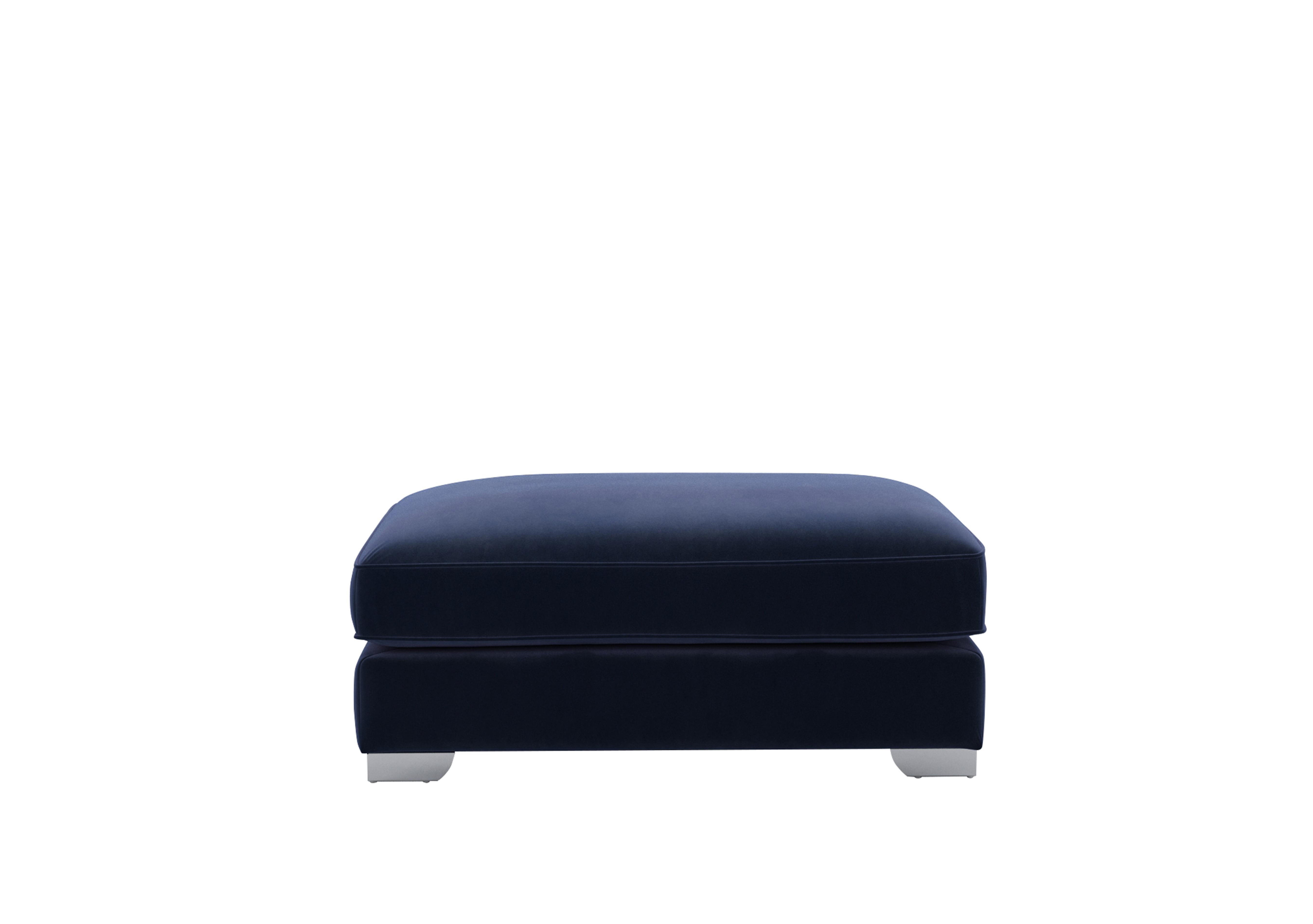 Isobel Rectangular Footstool in Mid009 Midnight Indigo Ch Ft on Furniture Village