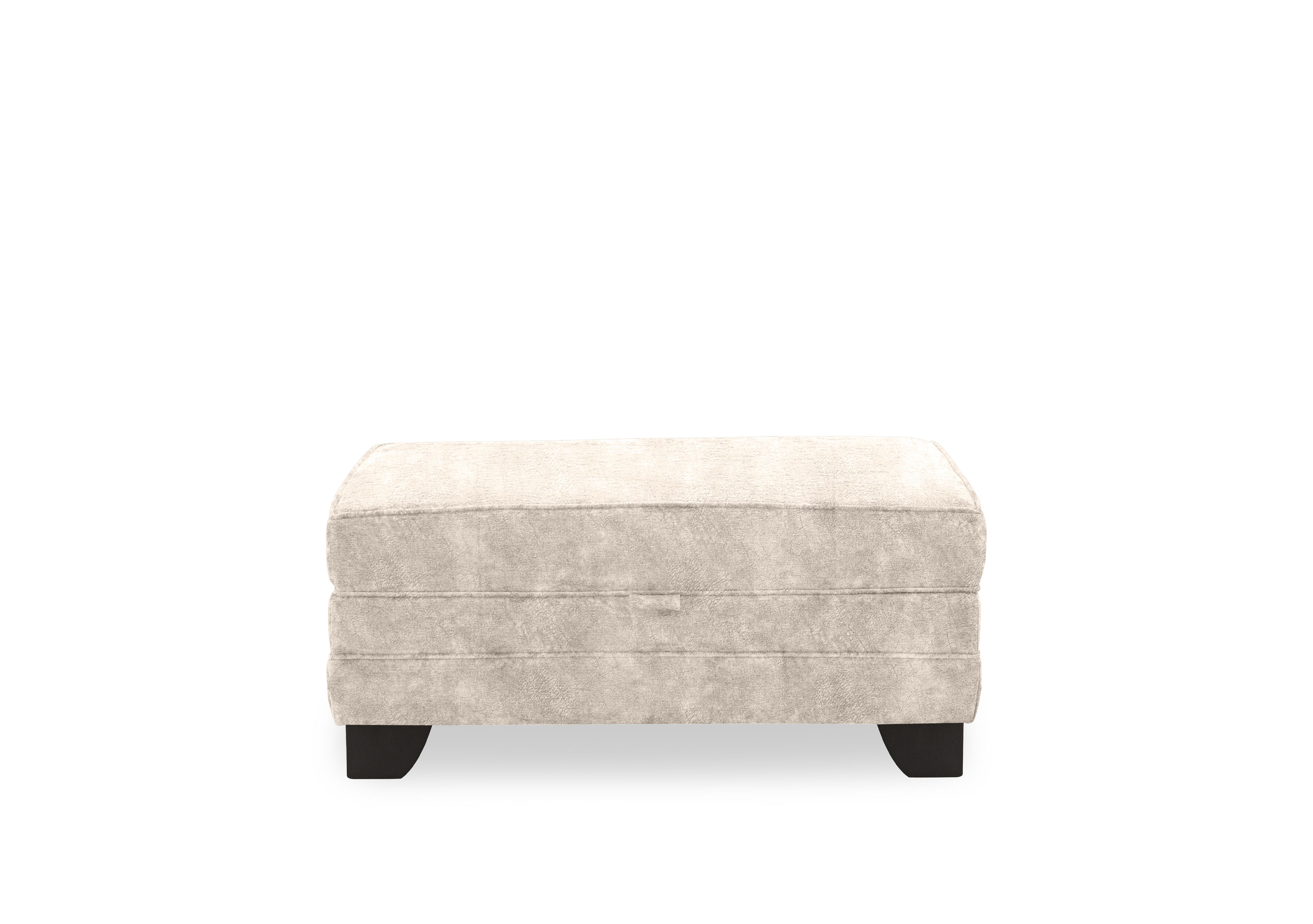 Ariana Fabric Storage Footstool in Cream on Furniture Village