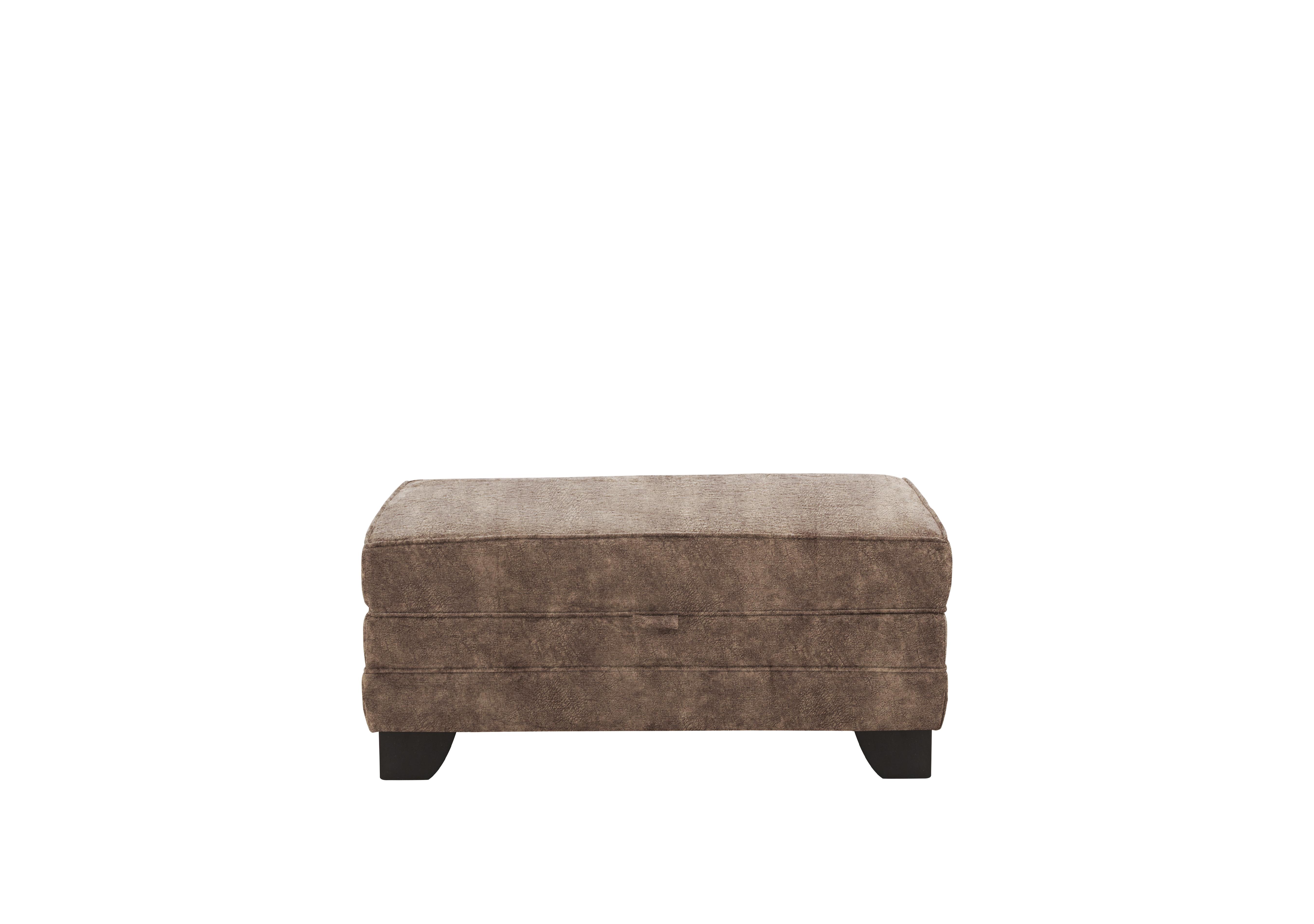 Ariana Fabric Storage Footstool in Dapple Chocolate on Furniture Village