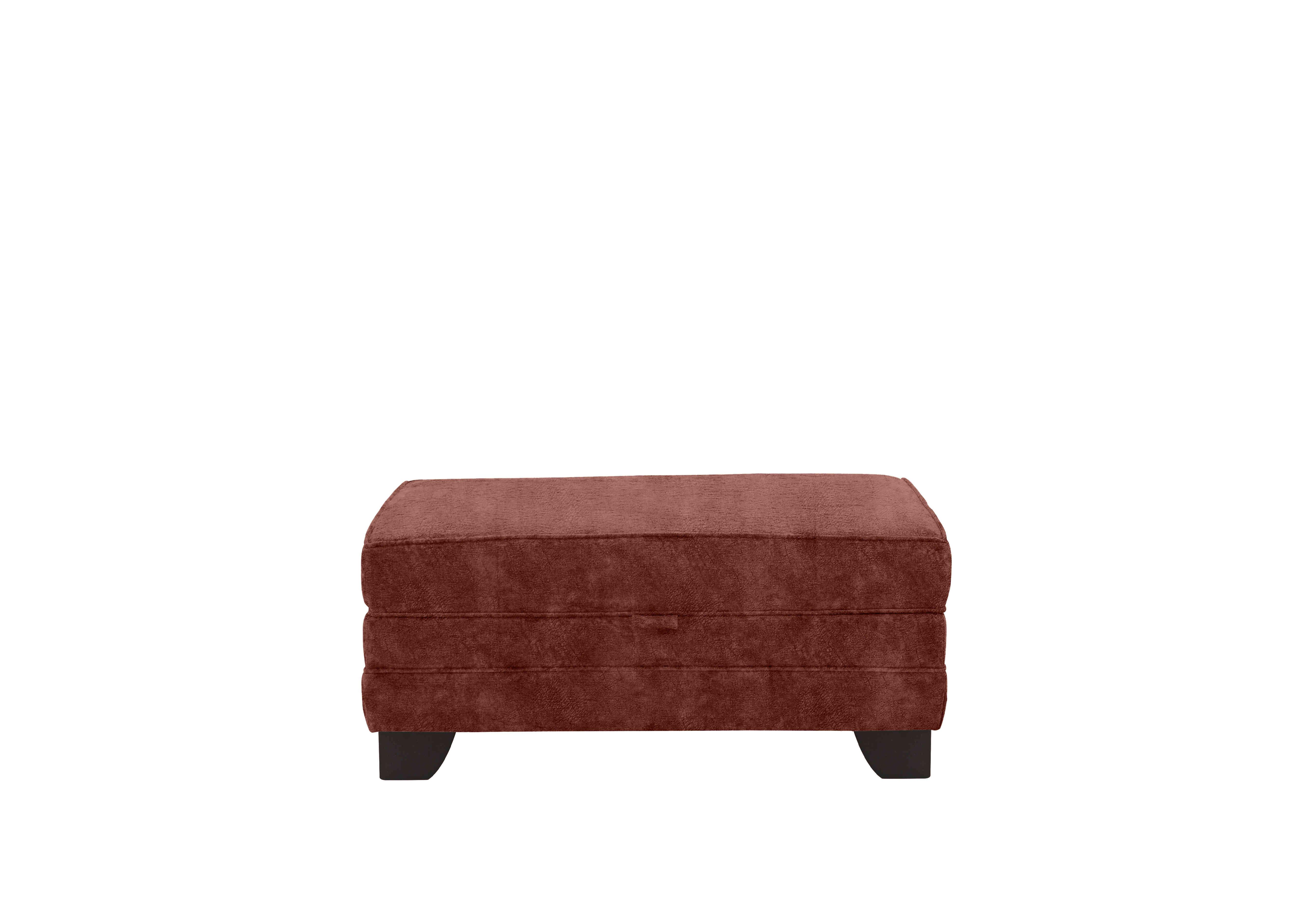 Ariana Fabric Storage Footstool in Dapple Oxblood on Furniture Village