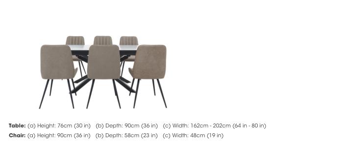 The Maverick Extending Dining Table and 6 Chairs in  on Furniture Village