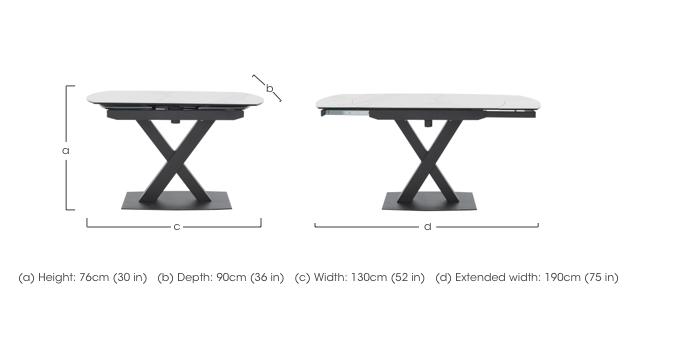 Arctic Extending Dining Table in  on Furniture Village