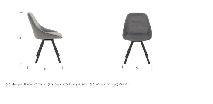 Arctic Swivel Fabric Dining Chair in  on Furniture Village