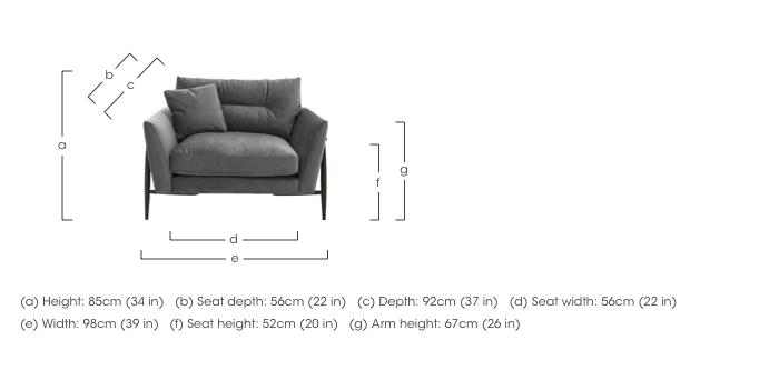 Bellaria Fabric Armchair in  on Furniture Village