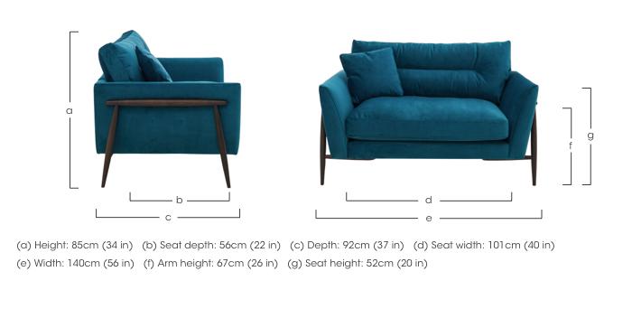 Bellaria Fabric Snuggler in  on Furniture Village