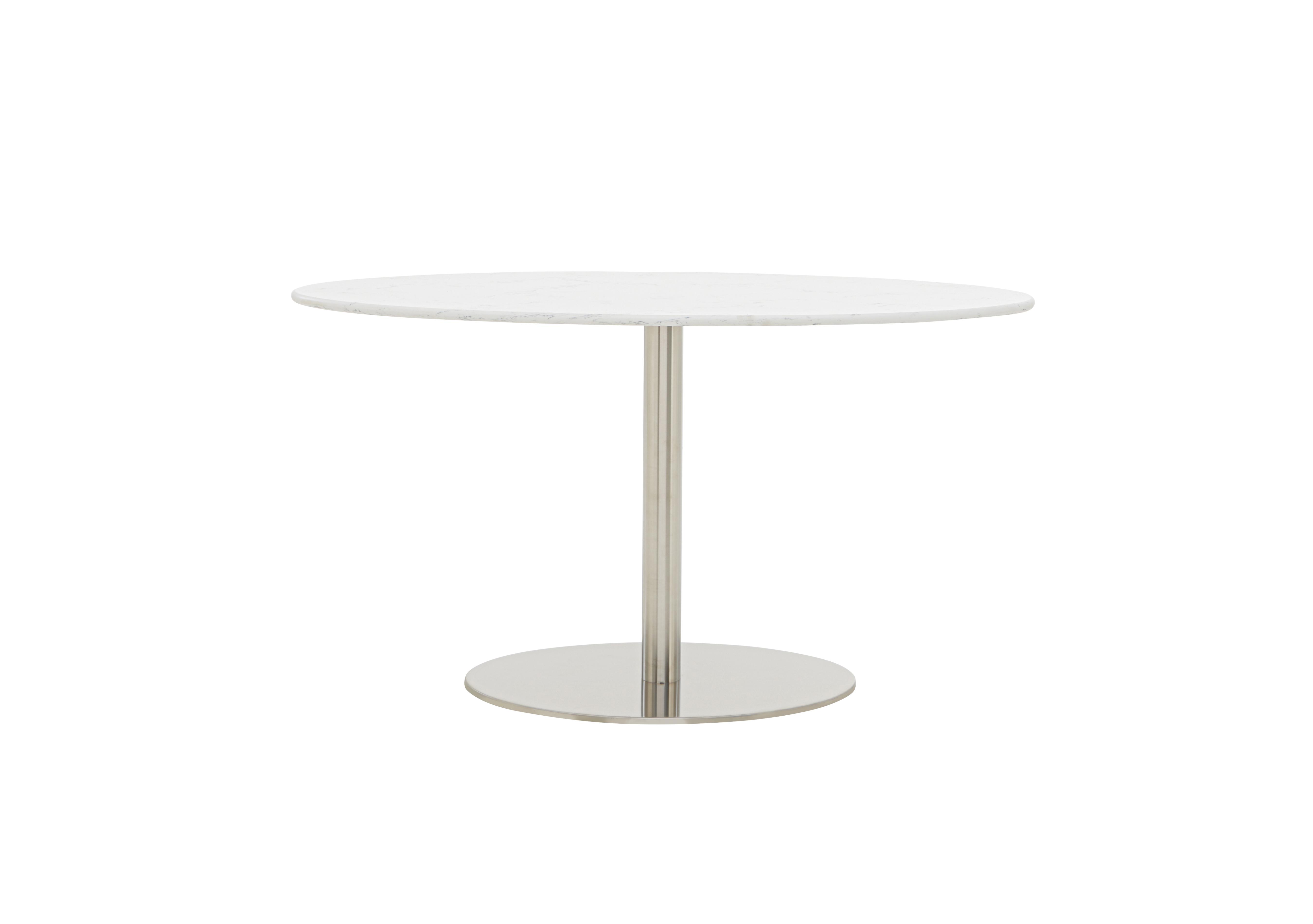 Helsinki Oval Dining Table in Bianco Marmi Quartz on Furniture Village