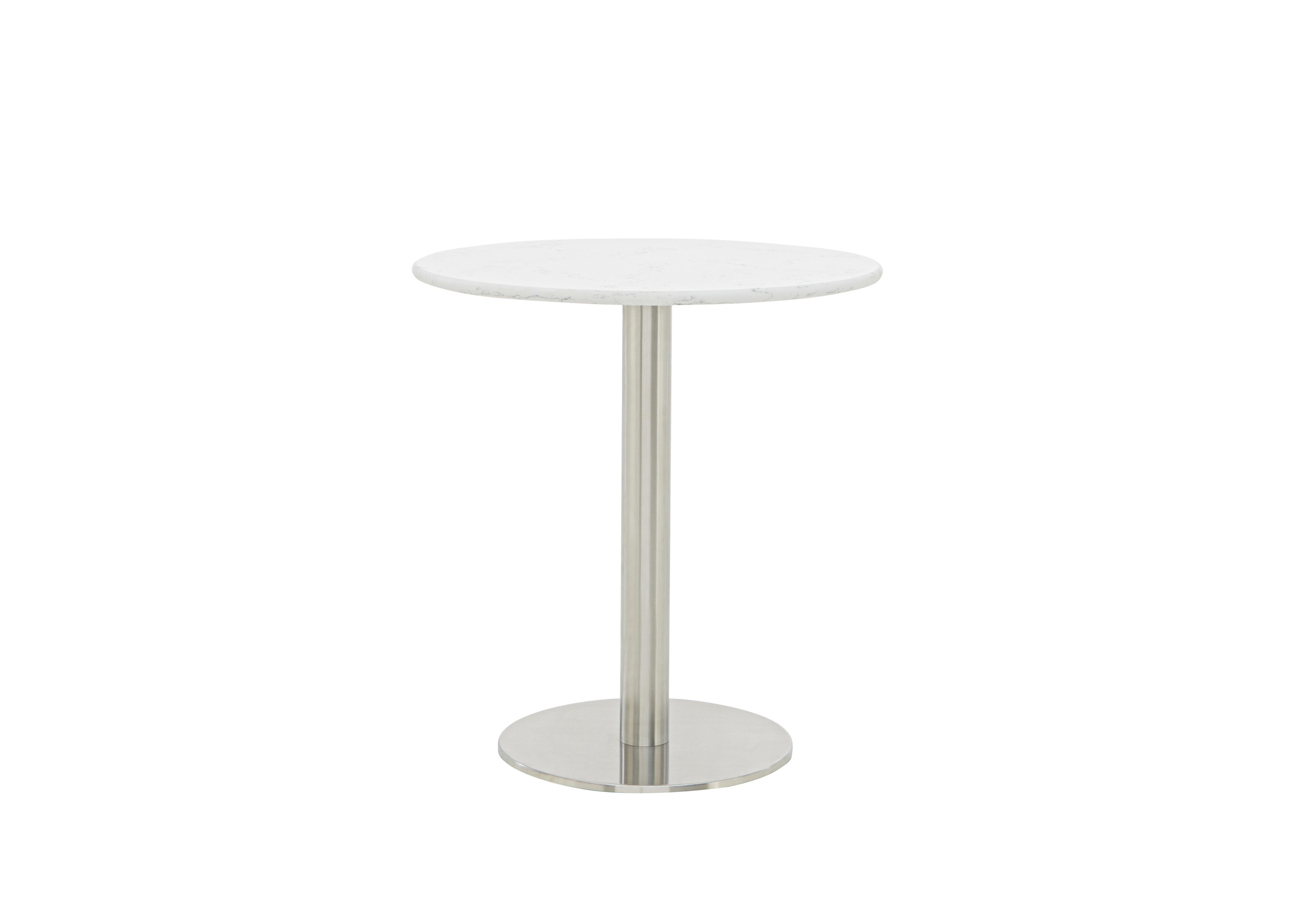 Helsinki Round Dining Table in Bianco Marmi Quartz on Furniture Village