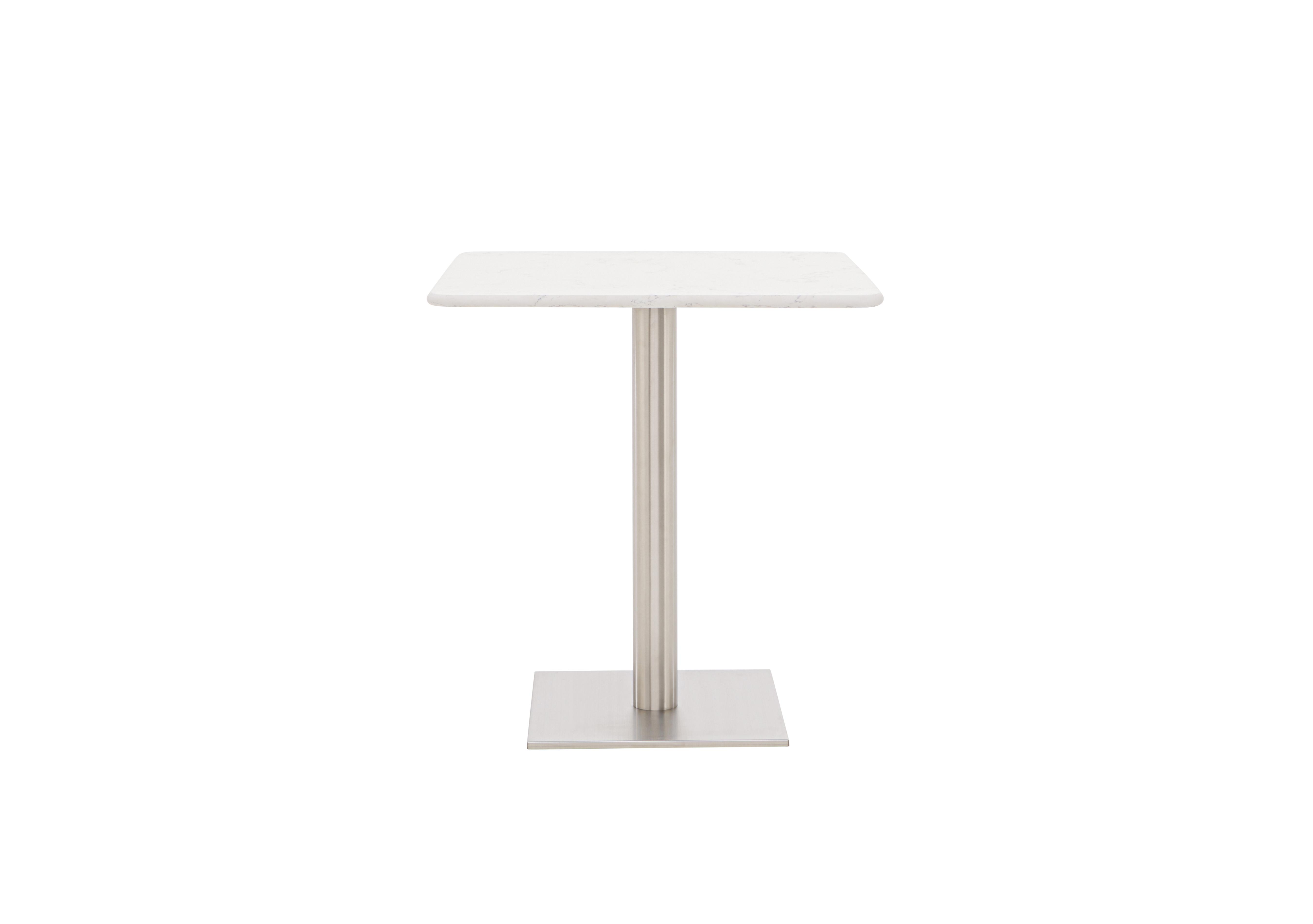 Helsinki Square Dining Table in Bianco Marmi Quartz on Furniture Village