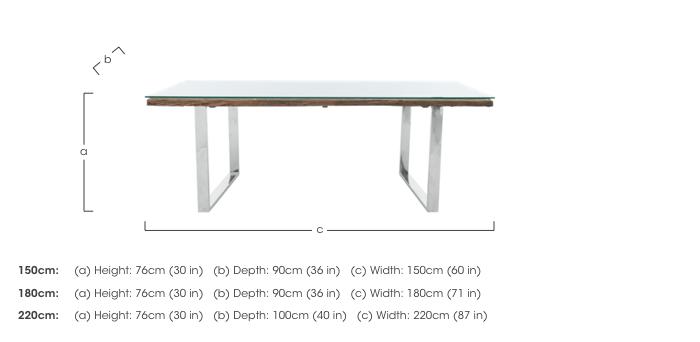 Chennai Dining Table with U-Shaped Legs in  on Furniture Village