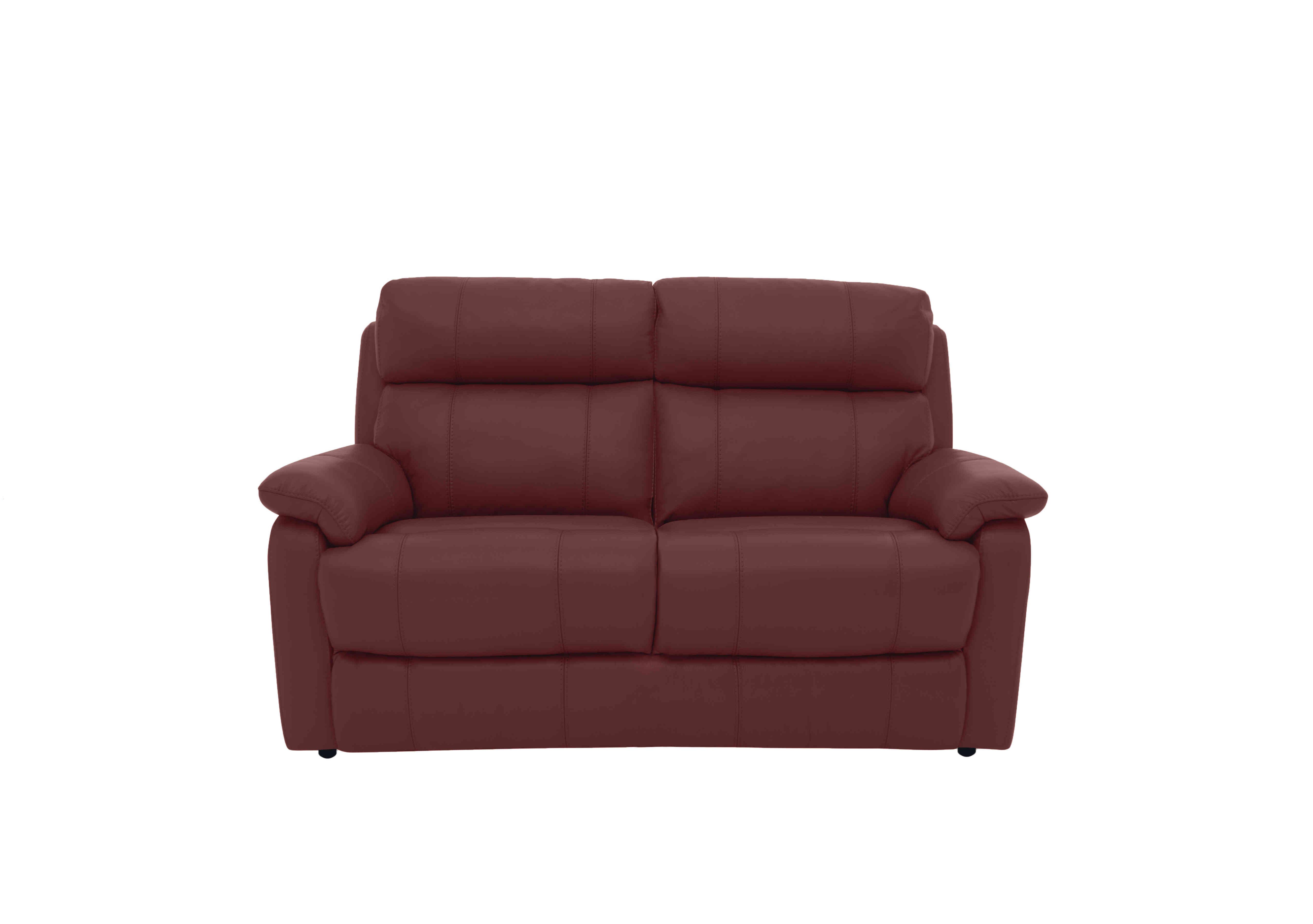 Relax Station Komodo 2 Seater Leather Sofa in Bv-035c Deep Red on Furniture Village