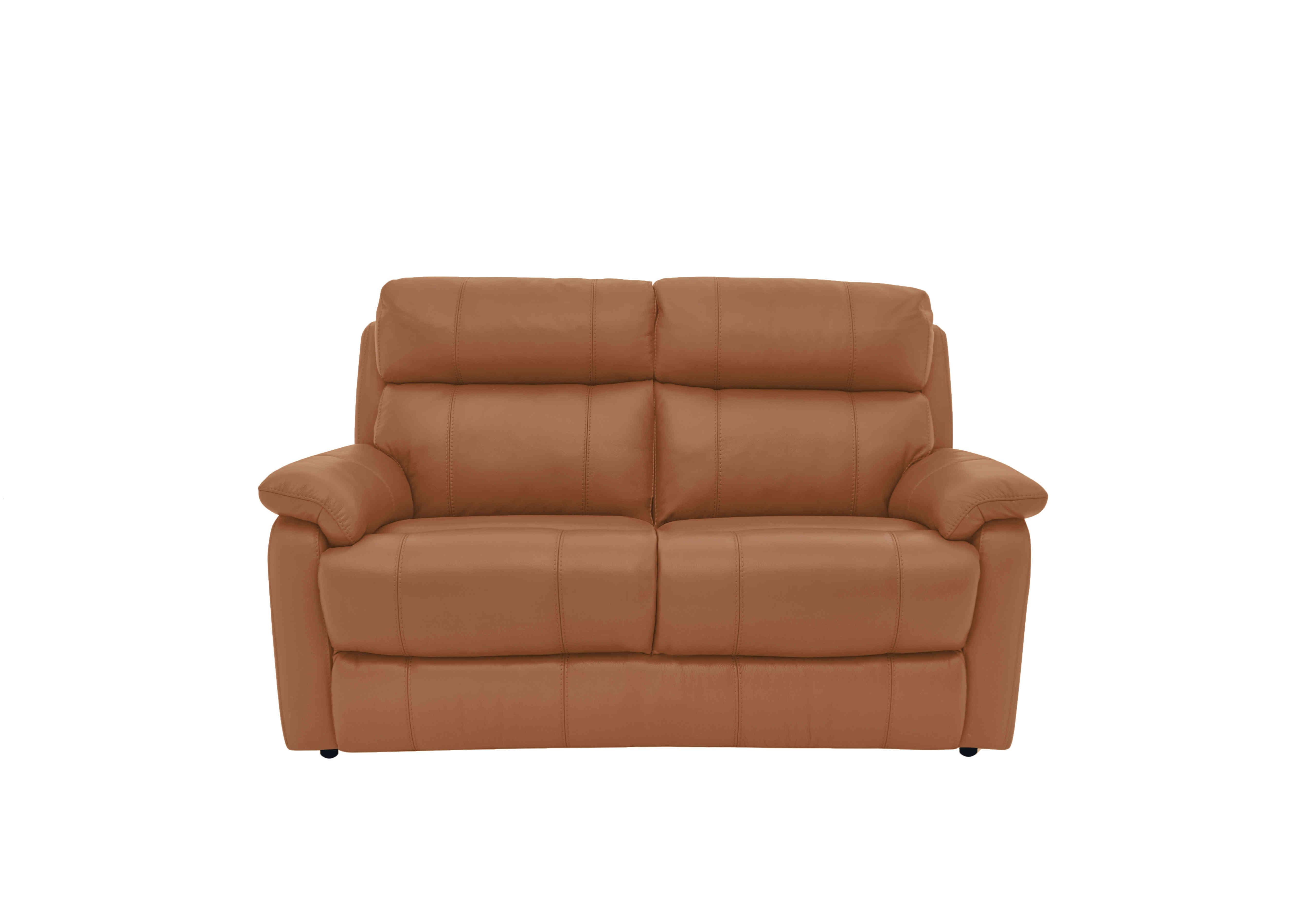 Relax Station Komodo 2 Seater Leather Sofa in Nc-334e Pecan Brown on Furniture Village