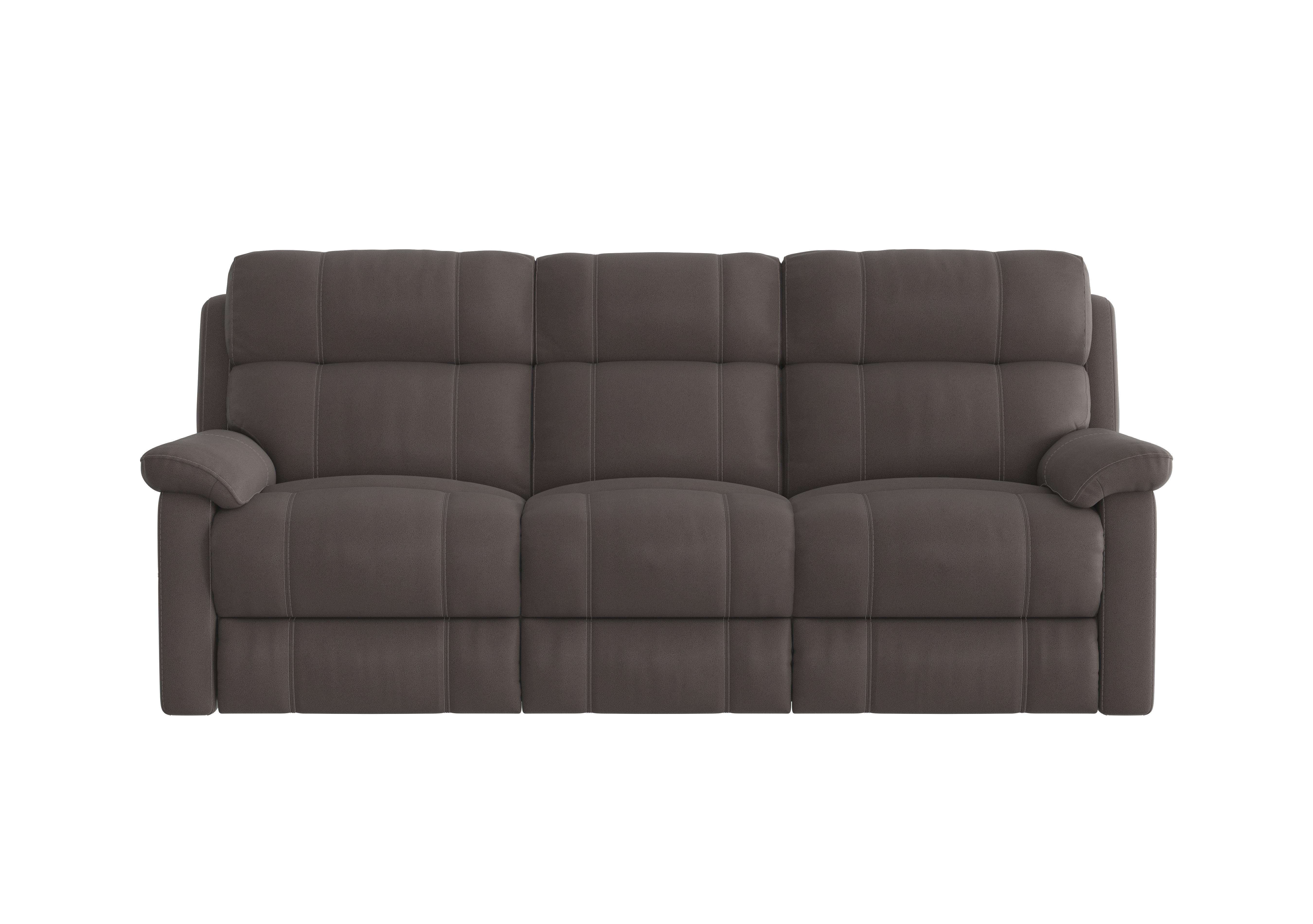 Relax Station Komodo 3 Seater Fabric Recliner Sofa with Power Headrests and Cup Holders in Bfa-Blj-R16 Grey on Furniture Village